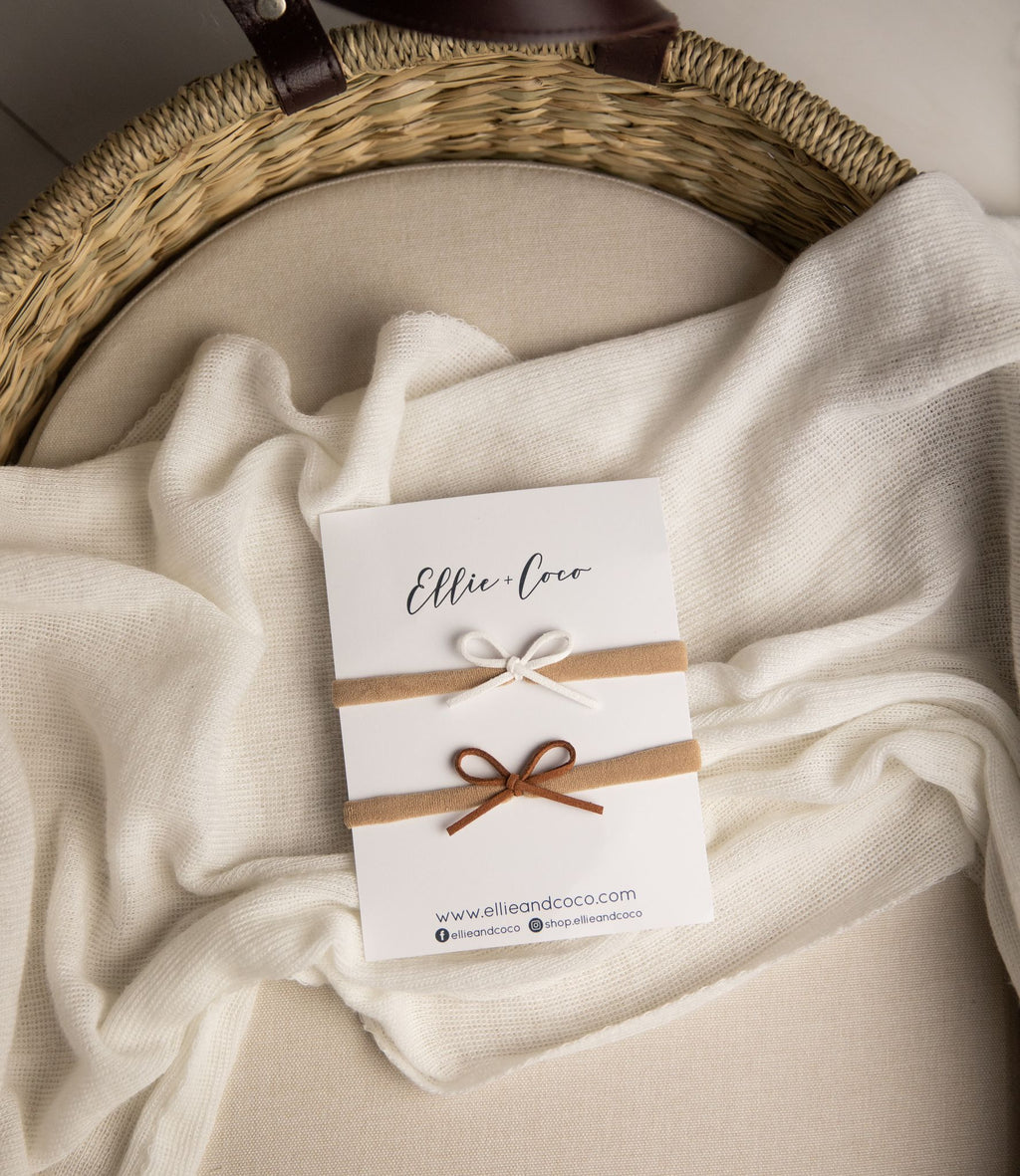 Itty Bitty Suede Bows | 14 Colours Available