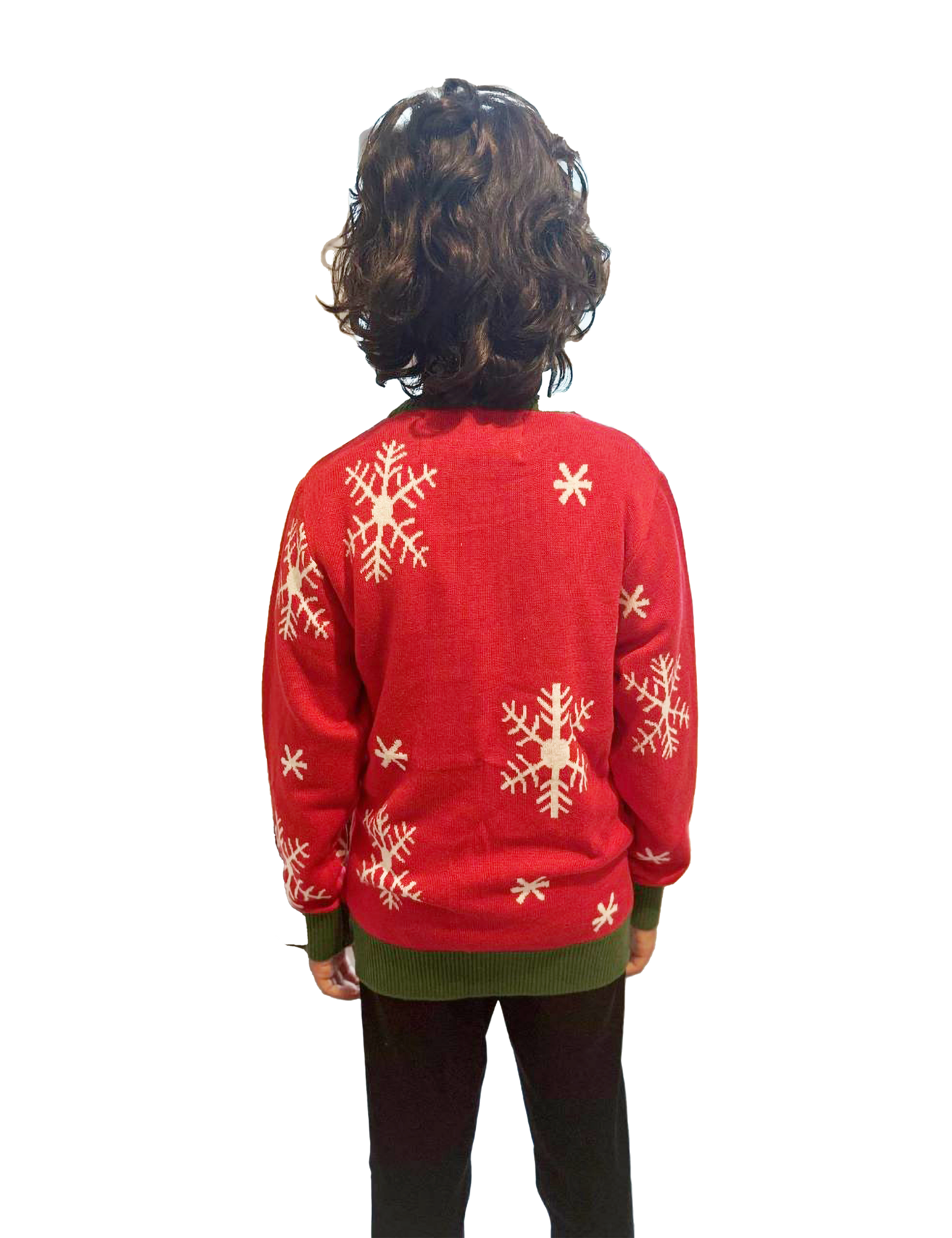 Girl Reindeer Sweater With a Pompom