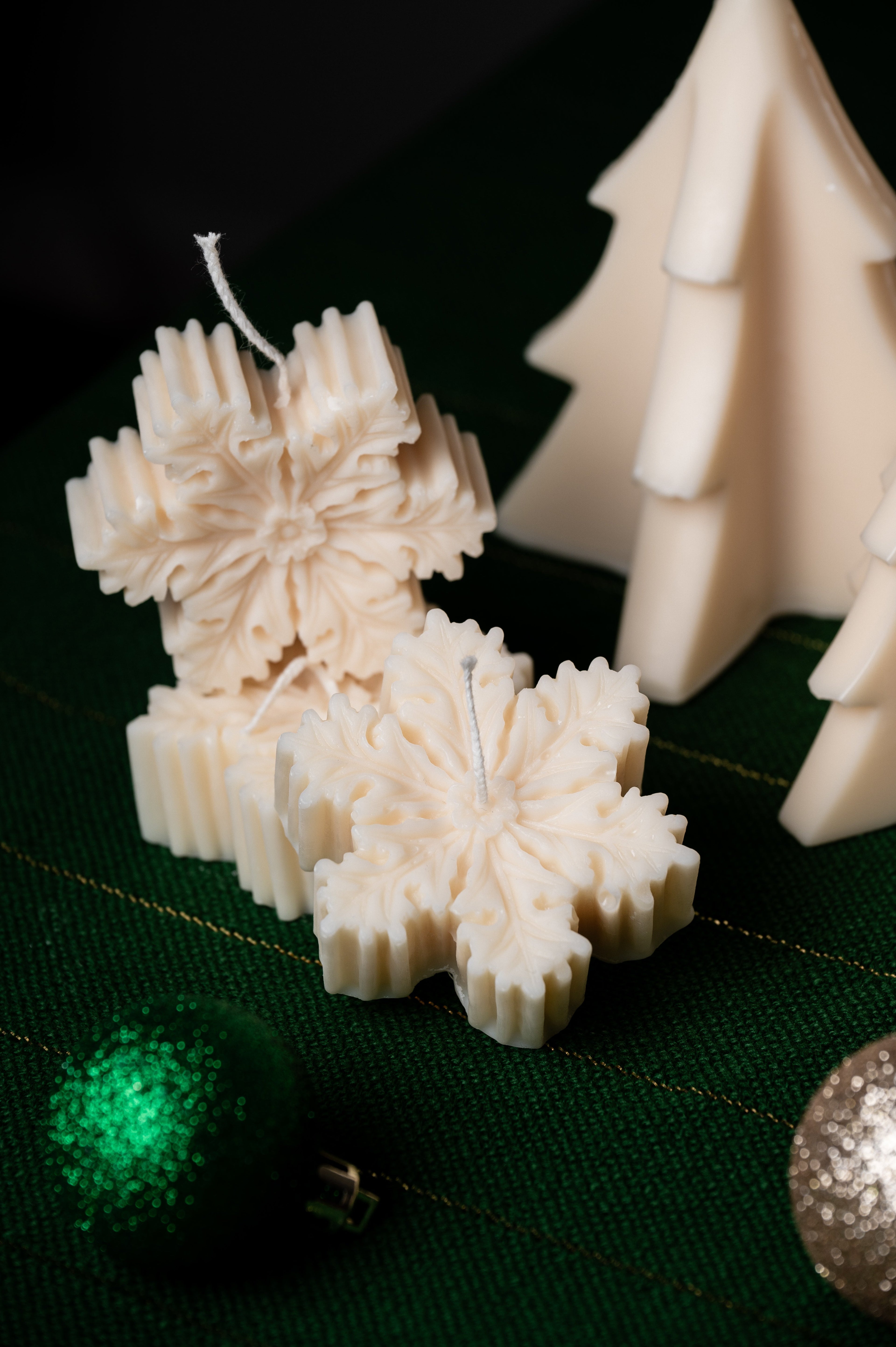 Snowflake Christmas Candle