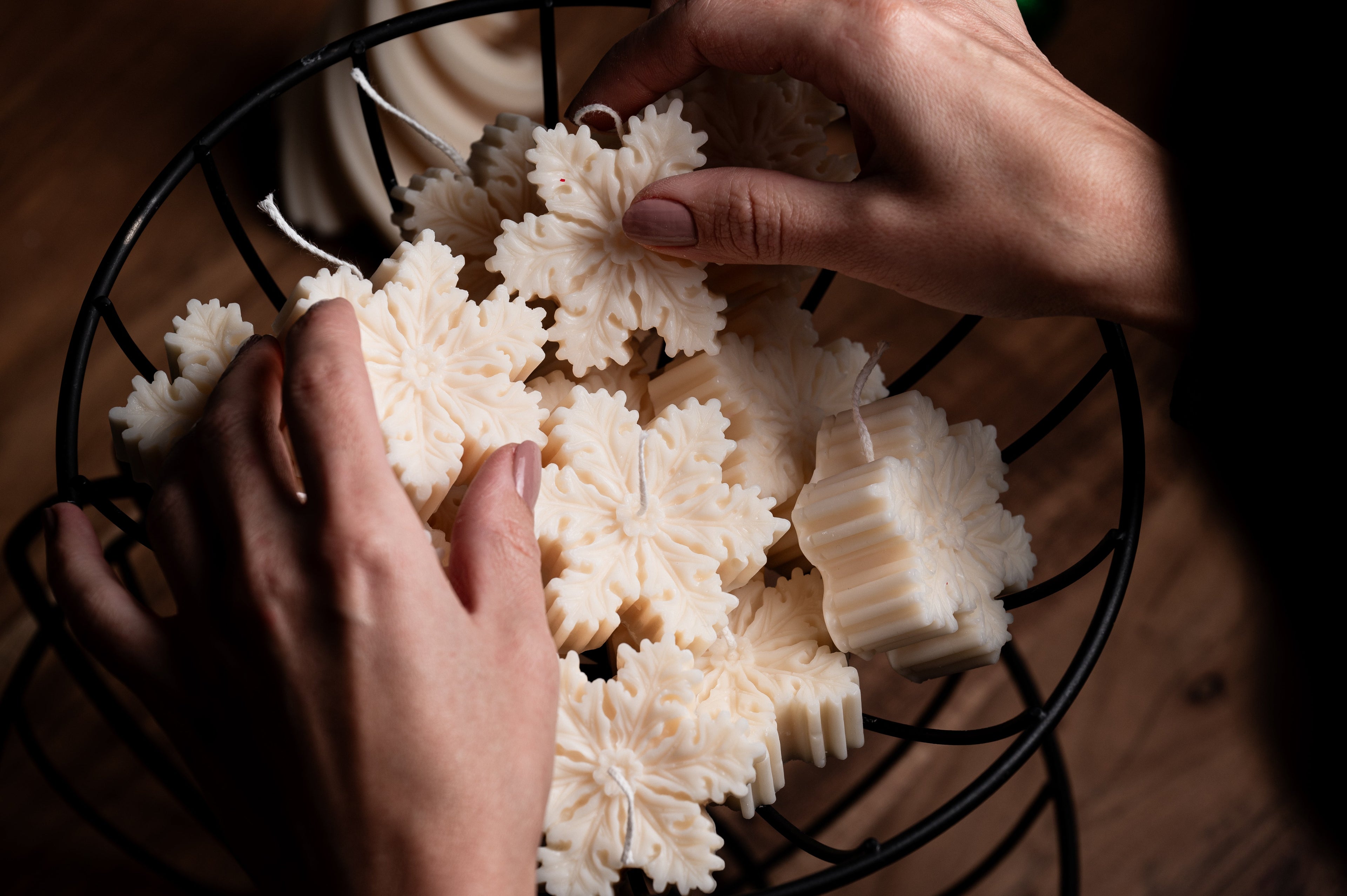 Snowflake Christmas Candle