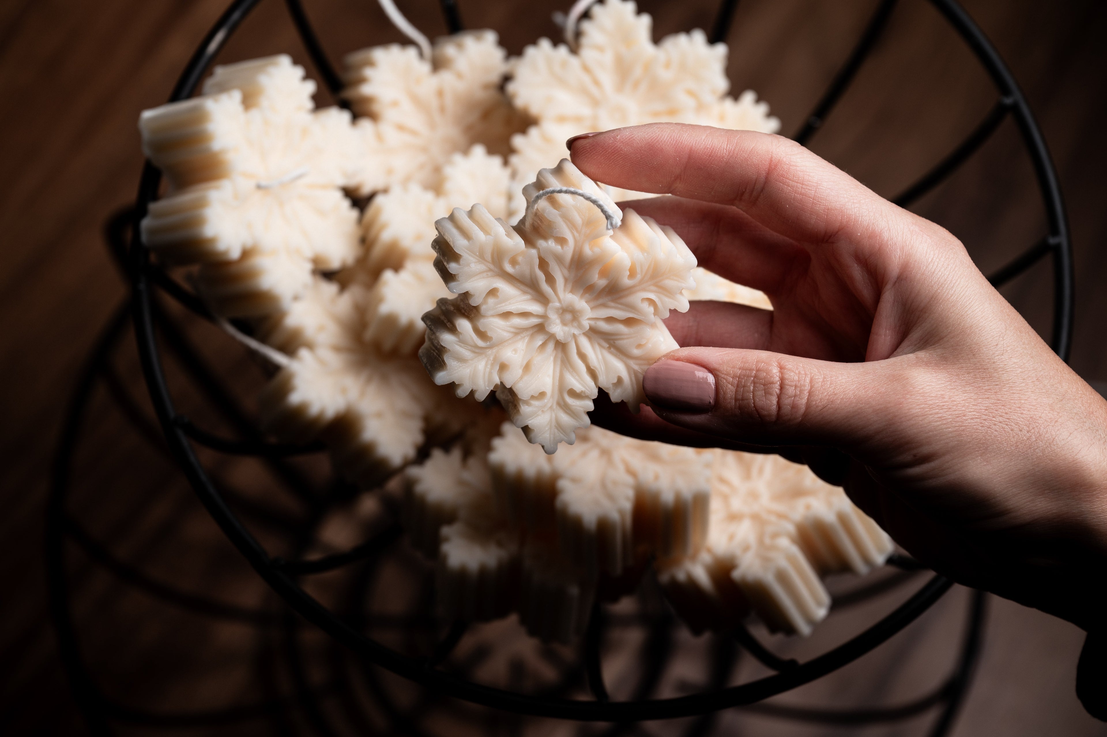 Snowflake Christmas Candle