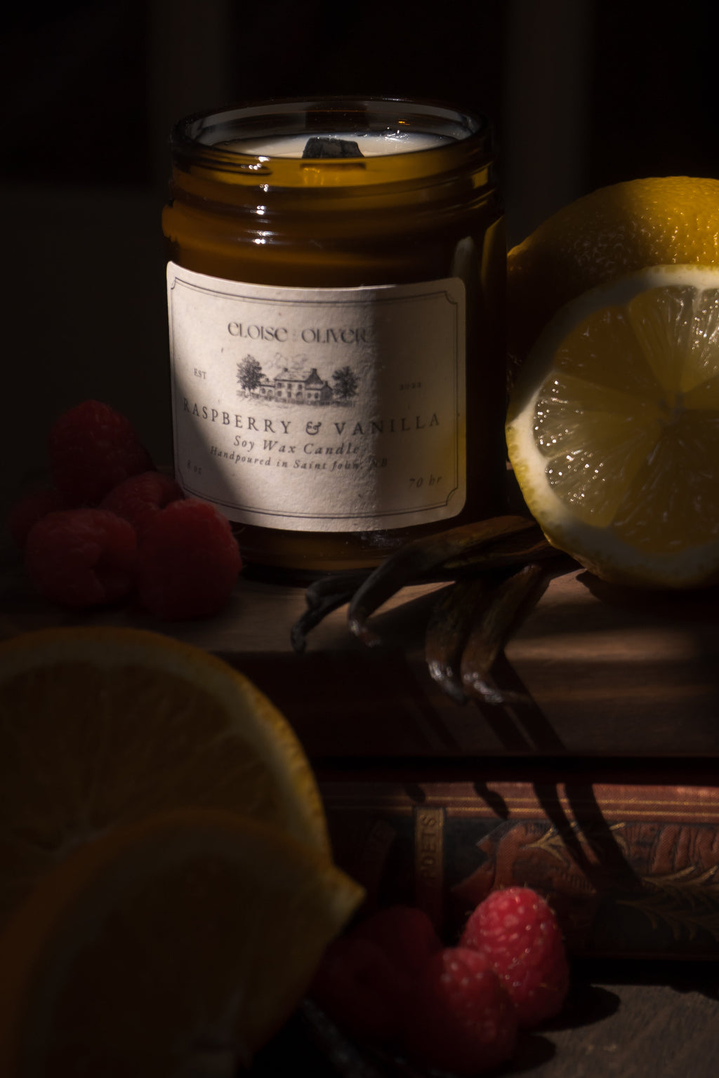 8oz Raspberry and Vanilla Candle