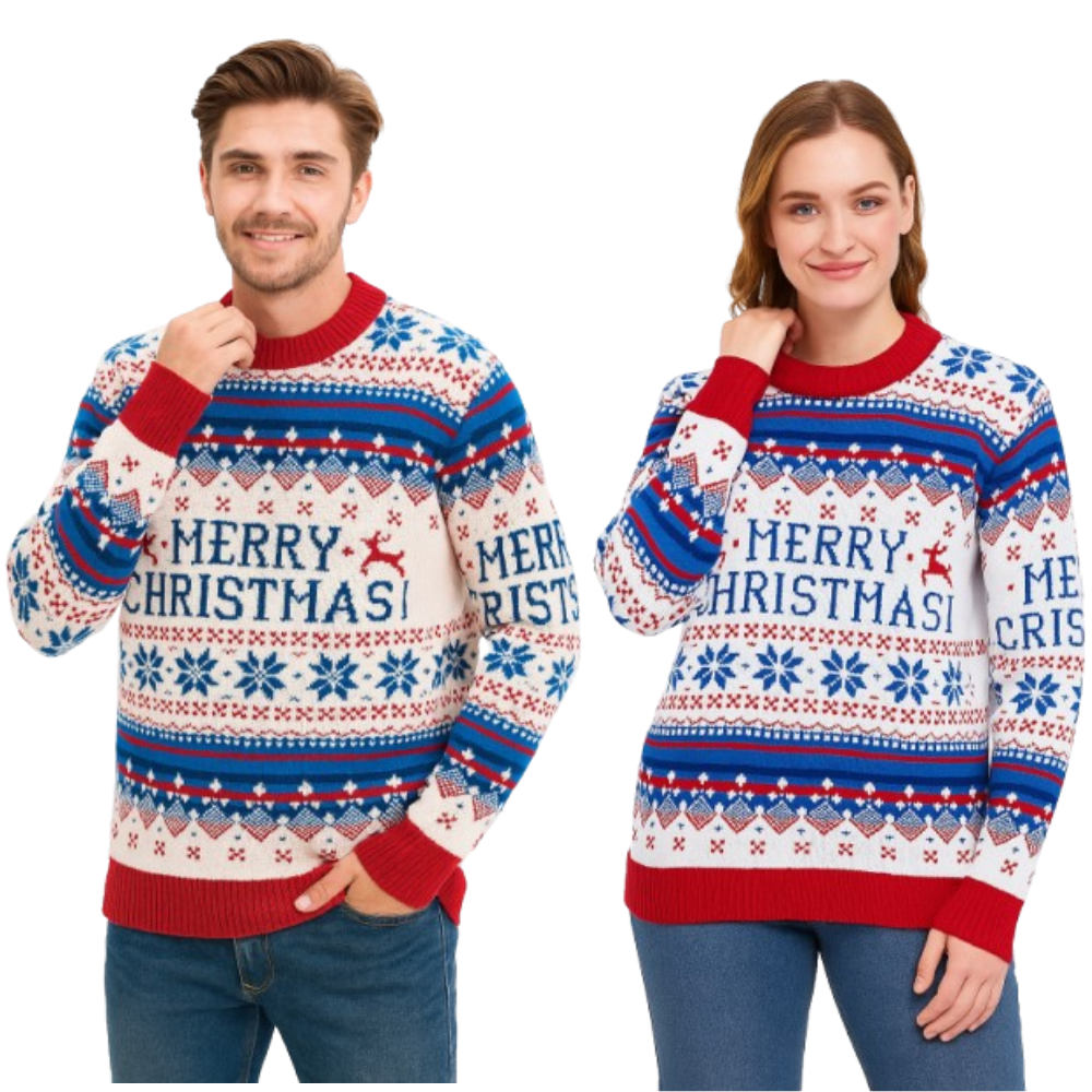 Couple - White Merry Christmas Sweater
