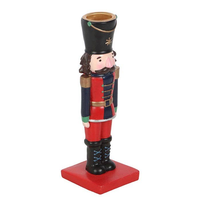 Nutcracker Christmas Taper Candle Holder