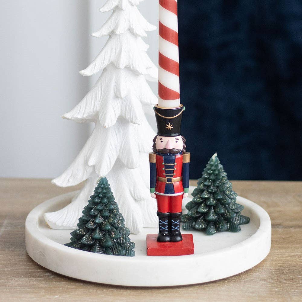 Nutcracker Christmas Taper Candle Holder