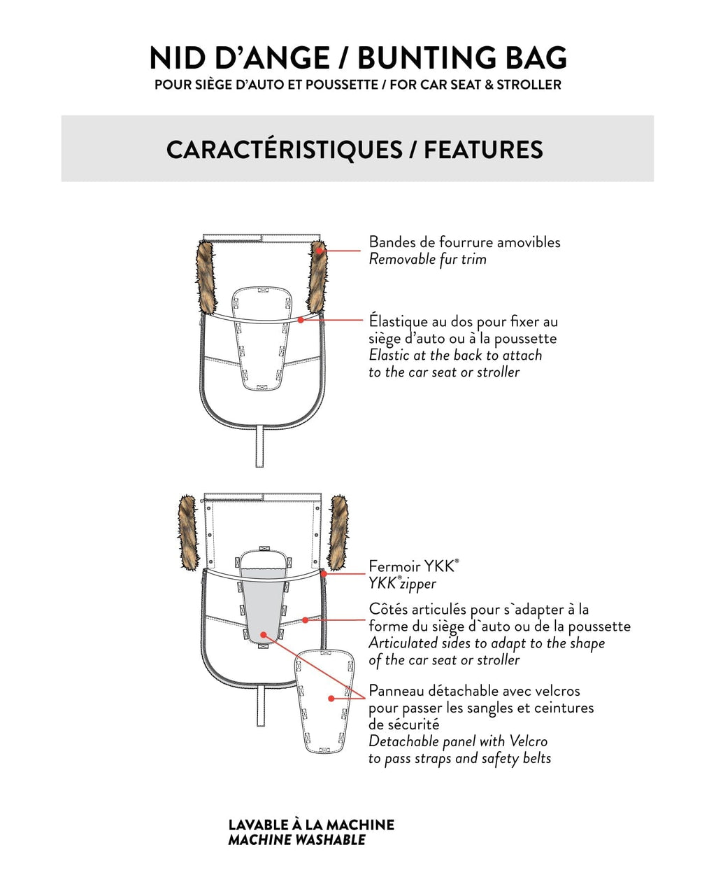 Bunting Bag Designed For Car Seat And Stroller Purple Gray