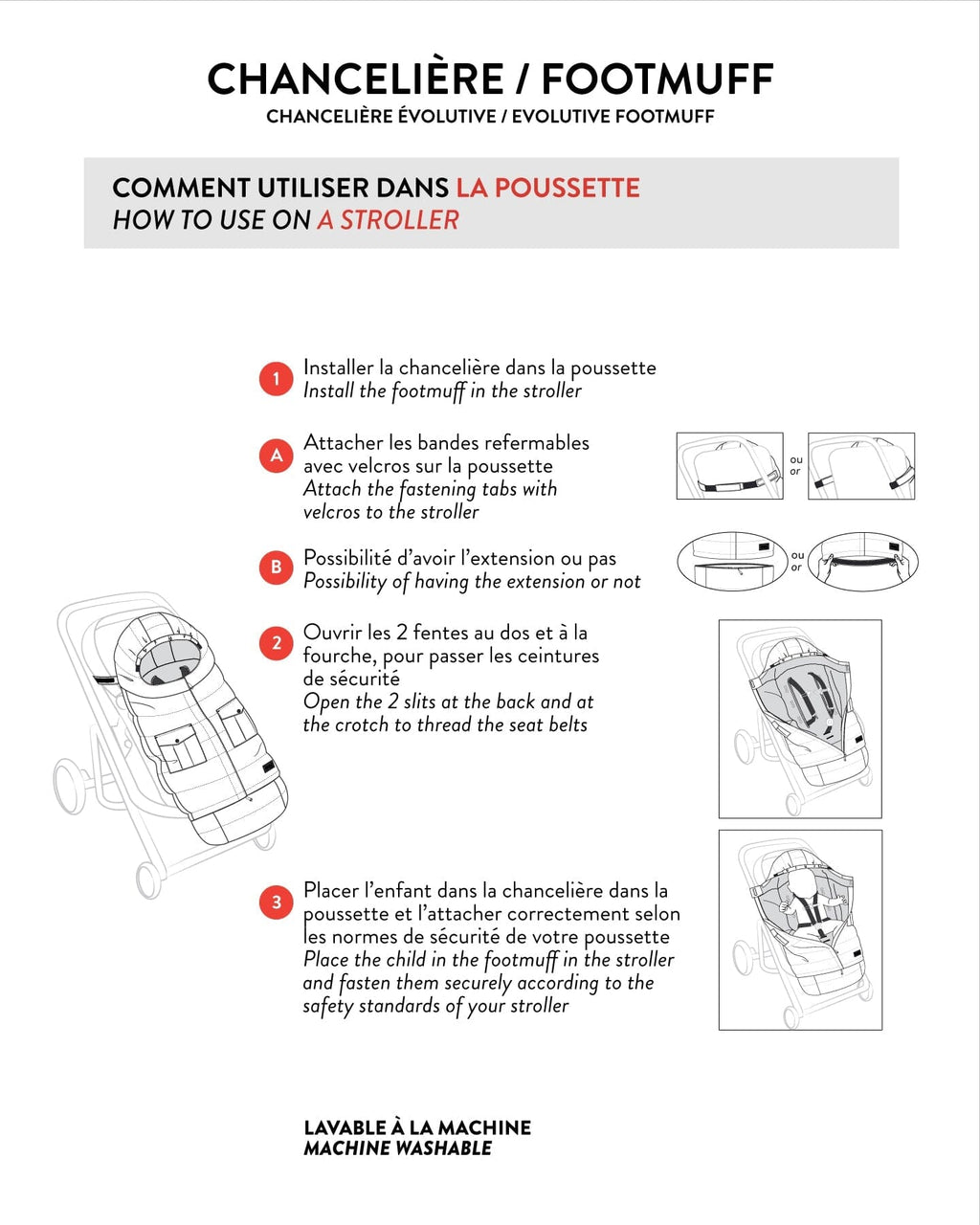 Evolutive Baby Footmuff Designed For Car Seat And Stroller Off-White