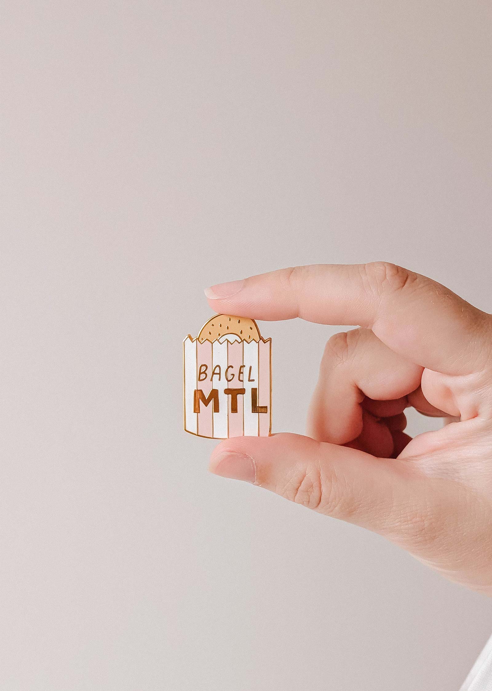 Bagel MTL Enamel Pin