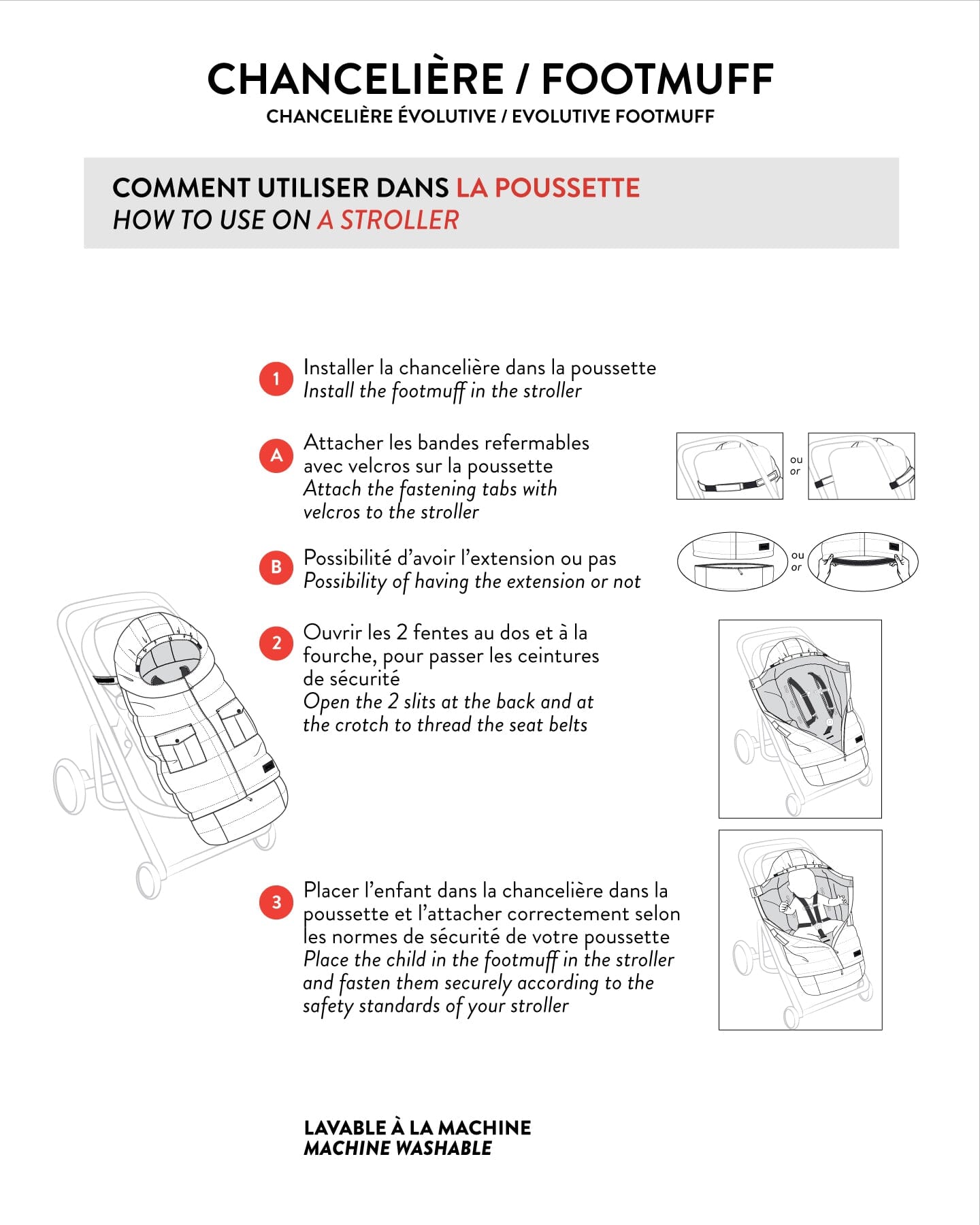 Evolutive Baby Footmuff Silver White