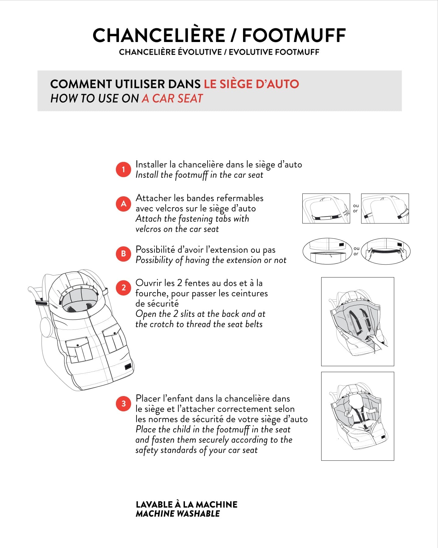 Evolutive Baby Footmuff Silver White