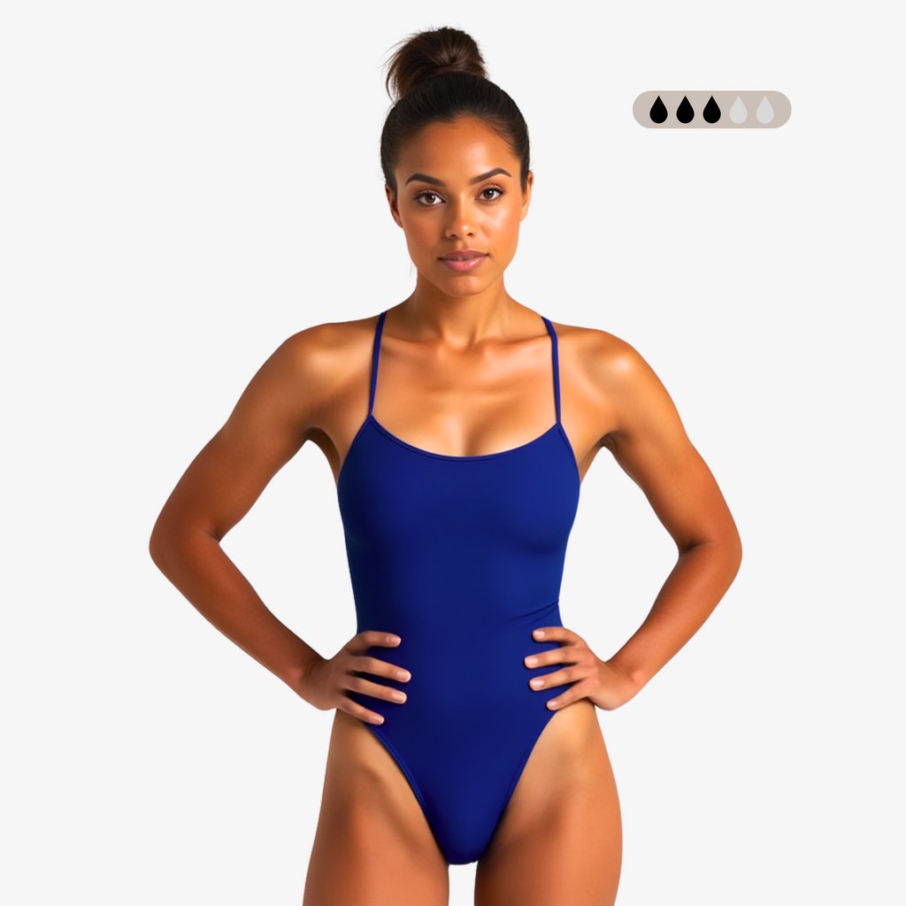 Norca SecureFlo Cobalt Tie-Back Period Swimsuit | Leakproof Comfort