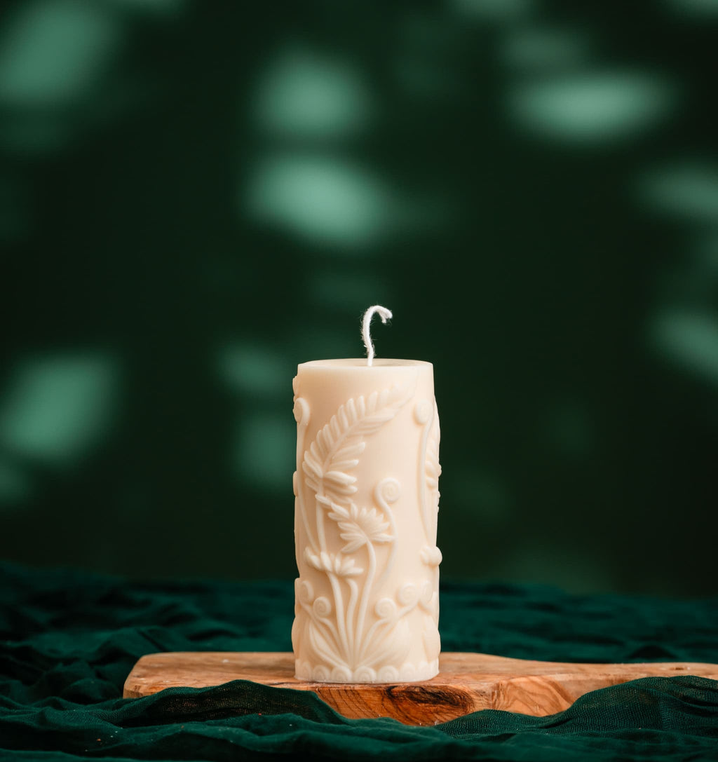 Fern Cylindrical Candle - Pillar Candle