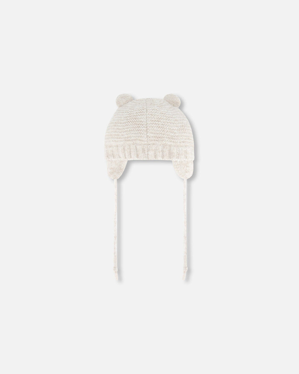 Knit Hat With Ears Off White