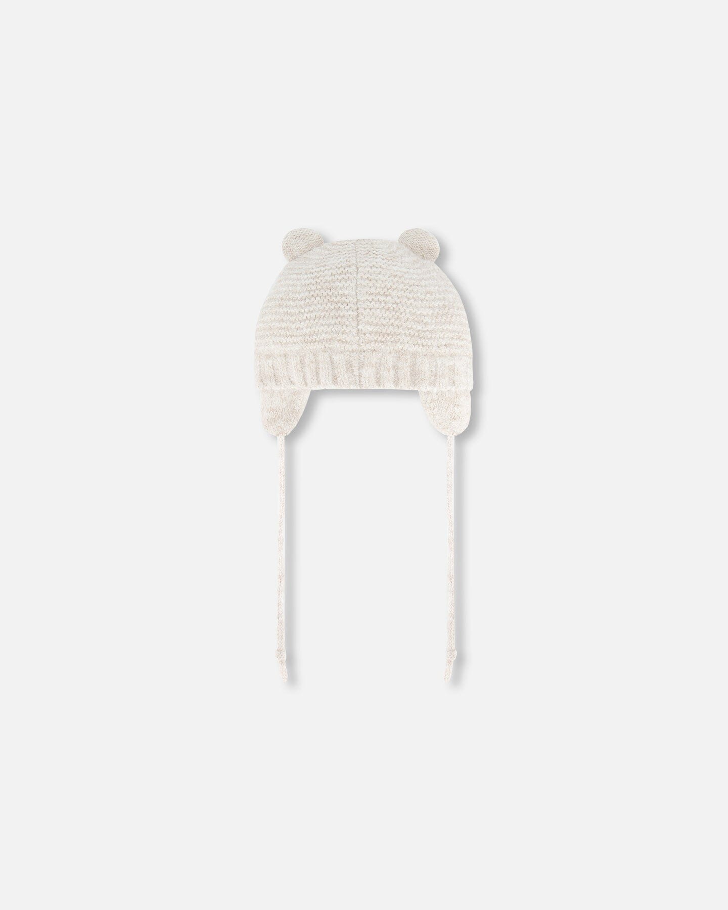 Knit Hat With Ears Off White