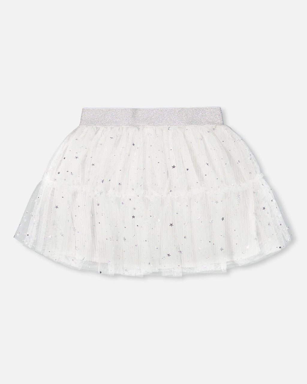 Glittering Tulle Skirt Off White
