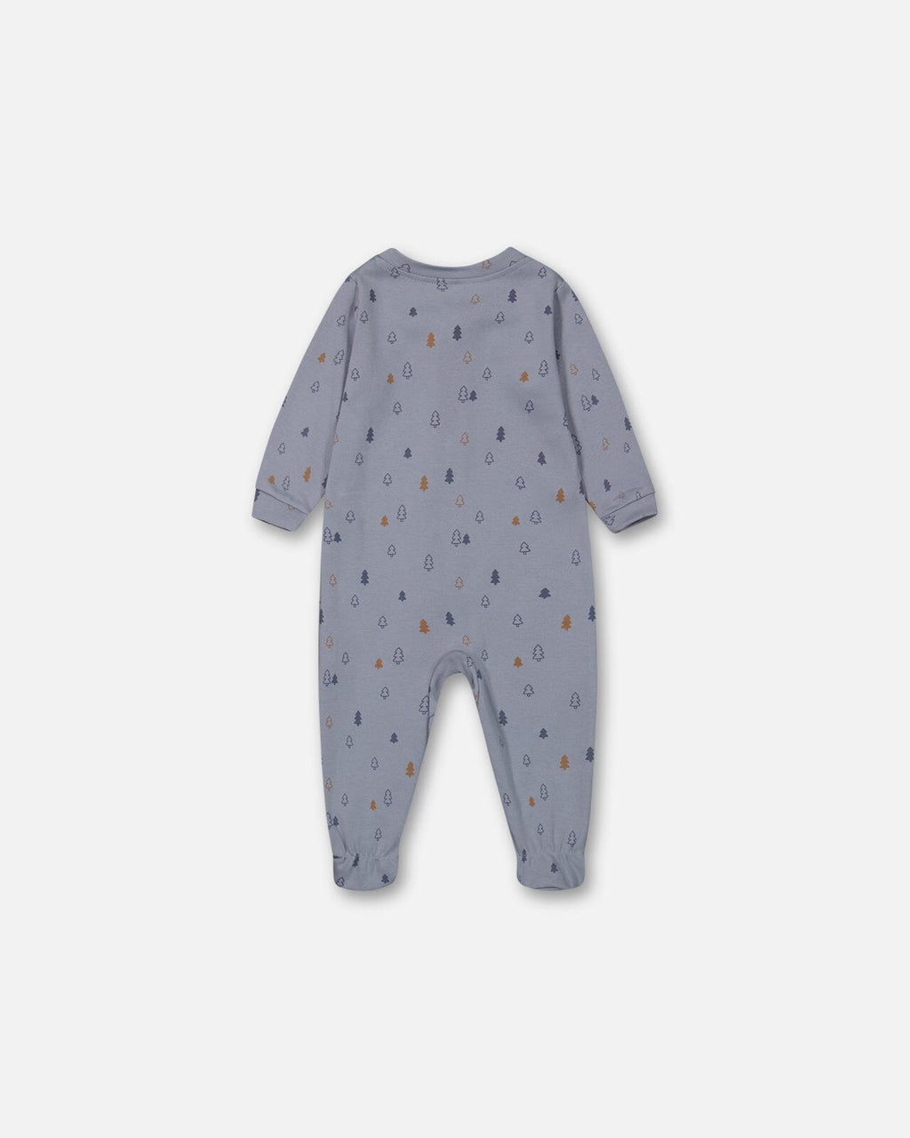 Organic Cotton One Piece Pajama Air Blue Printed Trees