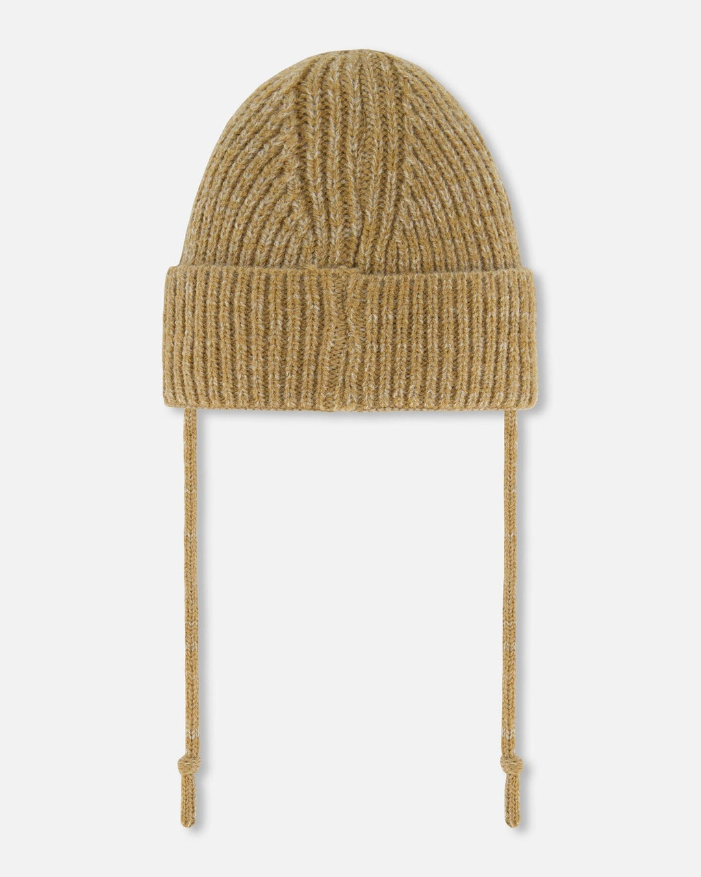 Mid-Season Knit Hat With Strings Taupe
