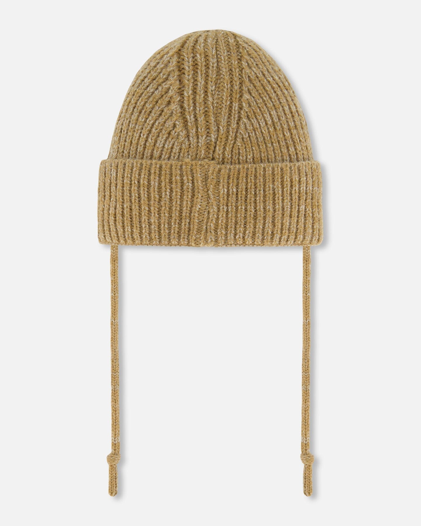 Mid-Season Knit Hat With Strings Taupe