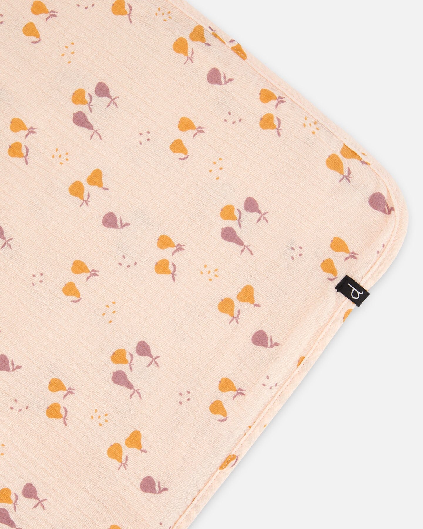 Printed Muslin Blanket Peach With Pears