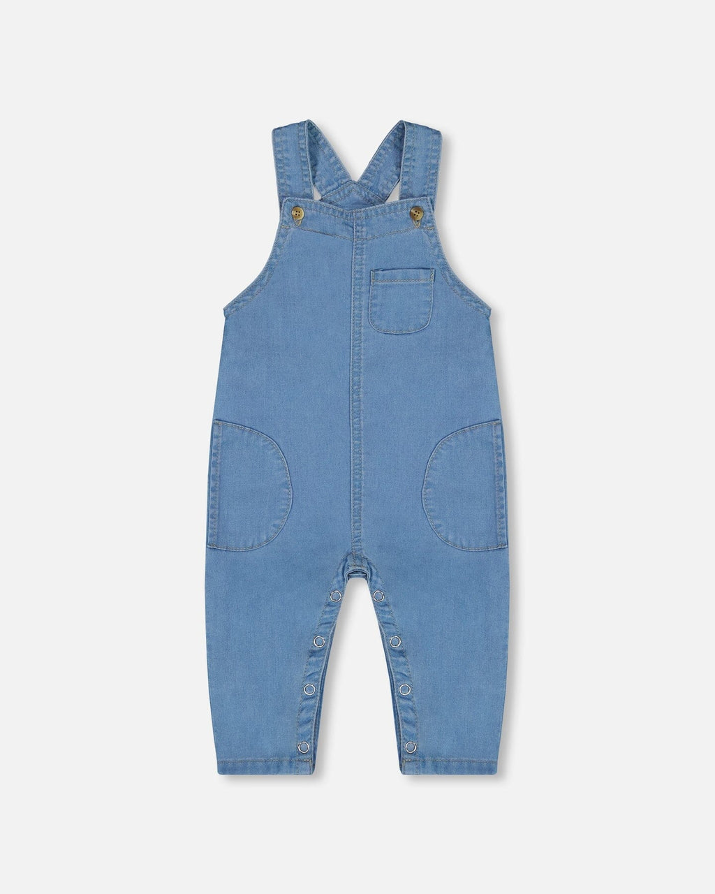Light Soft Denim Overalls Jeans Blue