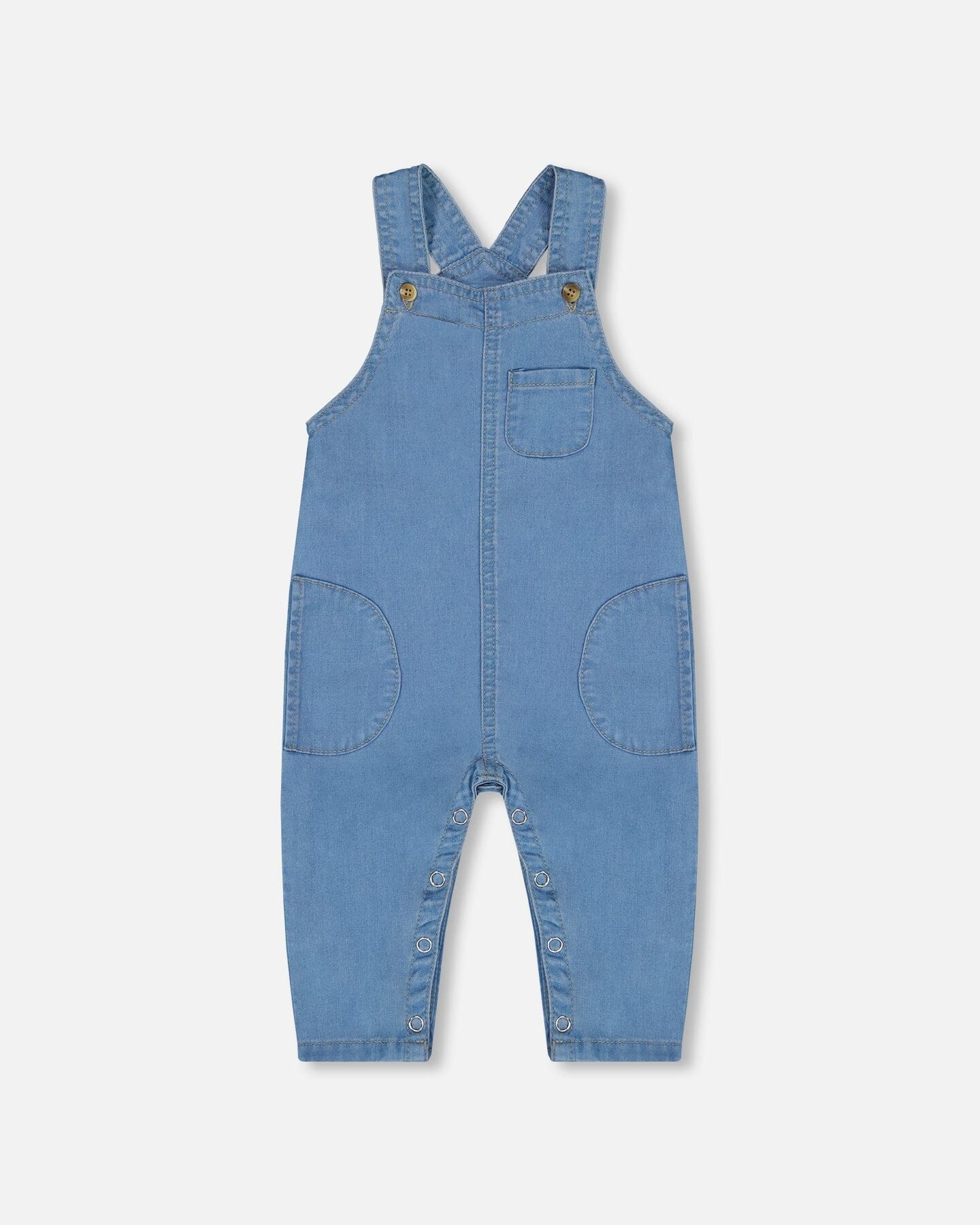Light Soft Denim Overalls Jeans Blue