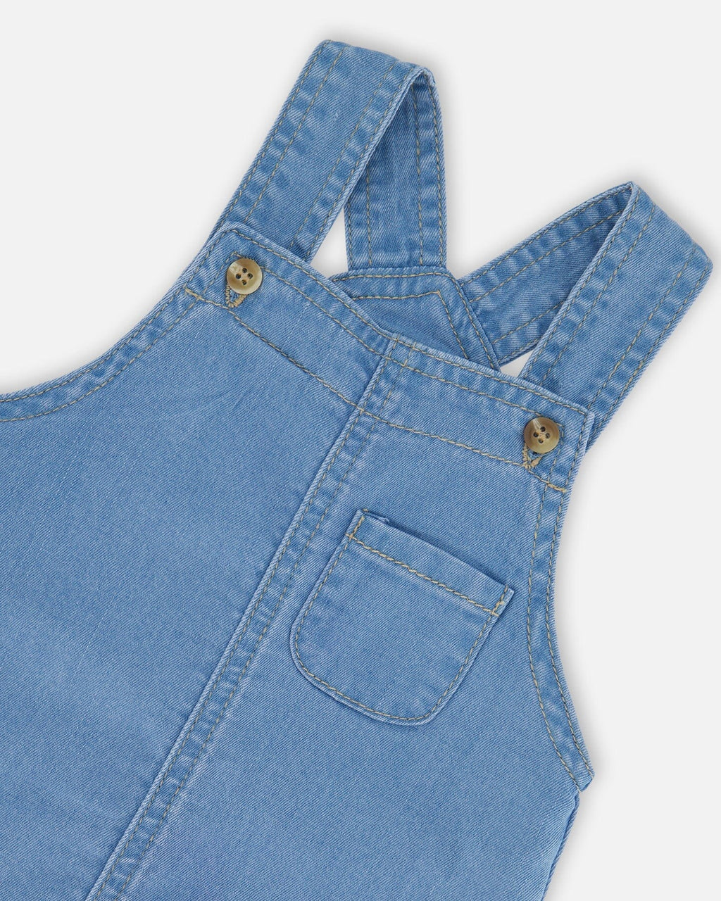 Light Soft Denim Overalls Jeans Blue