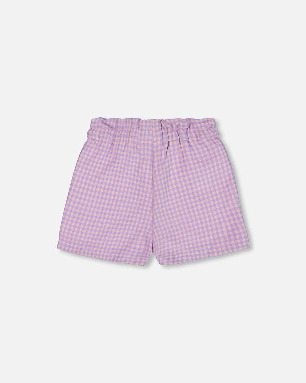 Printed Gingham Short Lilac And Pink