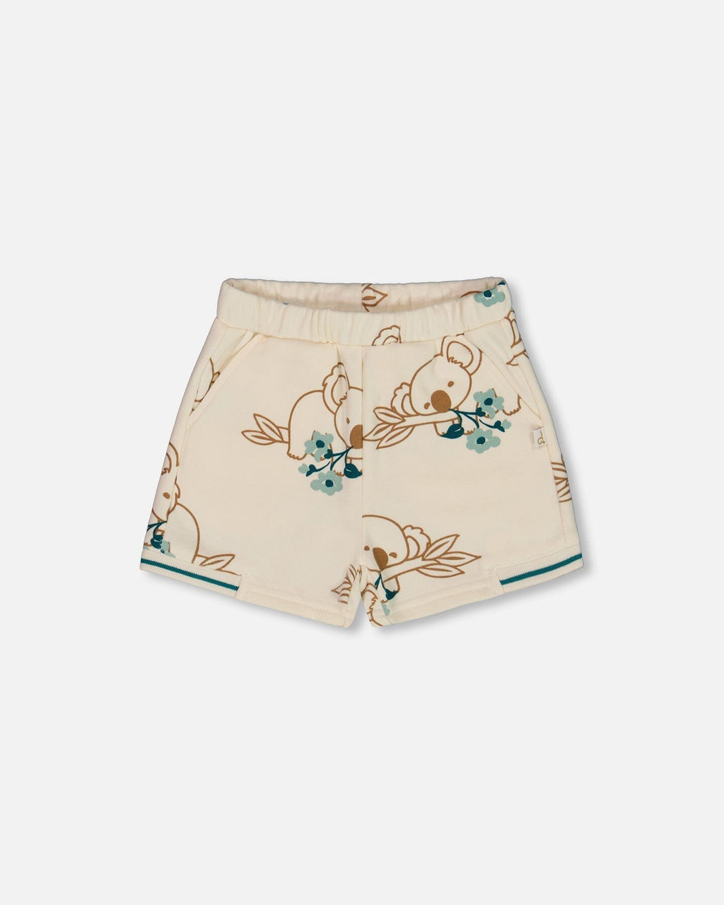 Printed French Terry Short Off-White And Koala