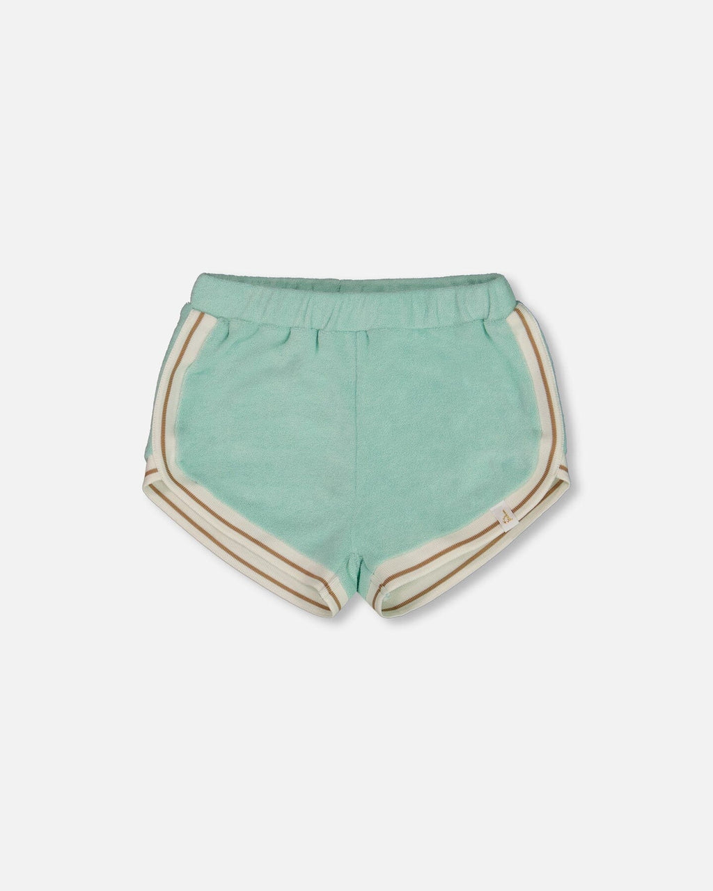 Terry Cloth Short Turquoise And Beige