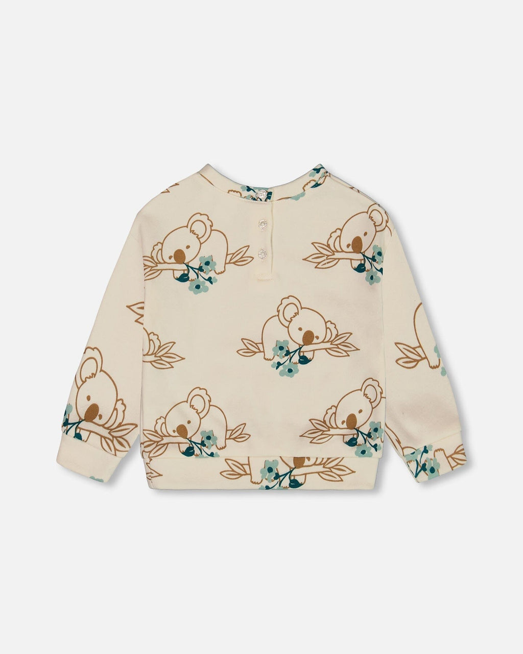 Printed French Terry Sweatshirt Off-White And Koala