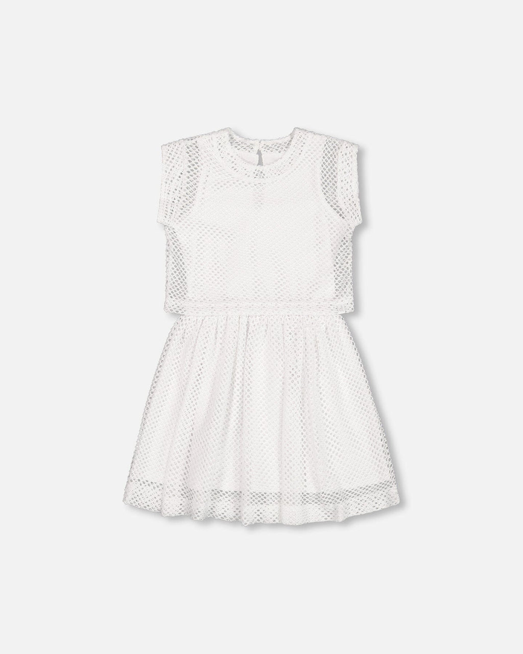 Bi-Material Mesh And Organic Cotton Dress Snow White