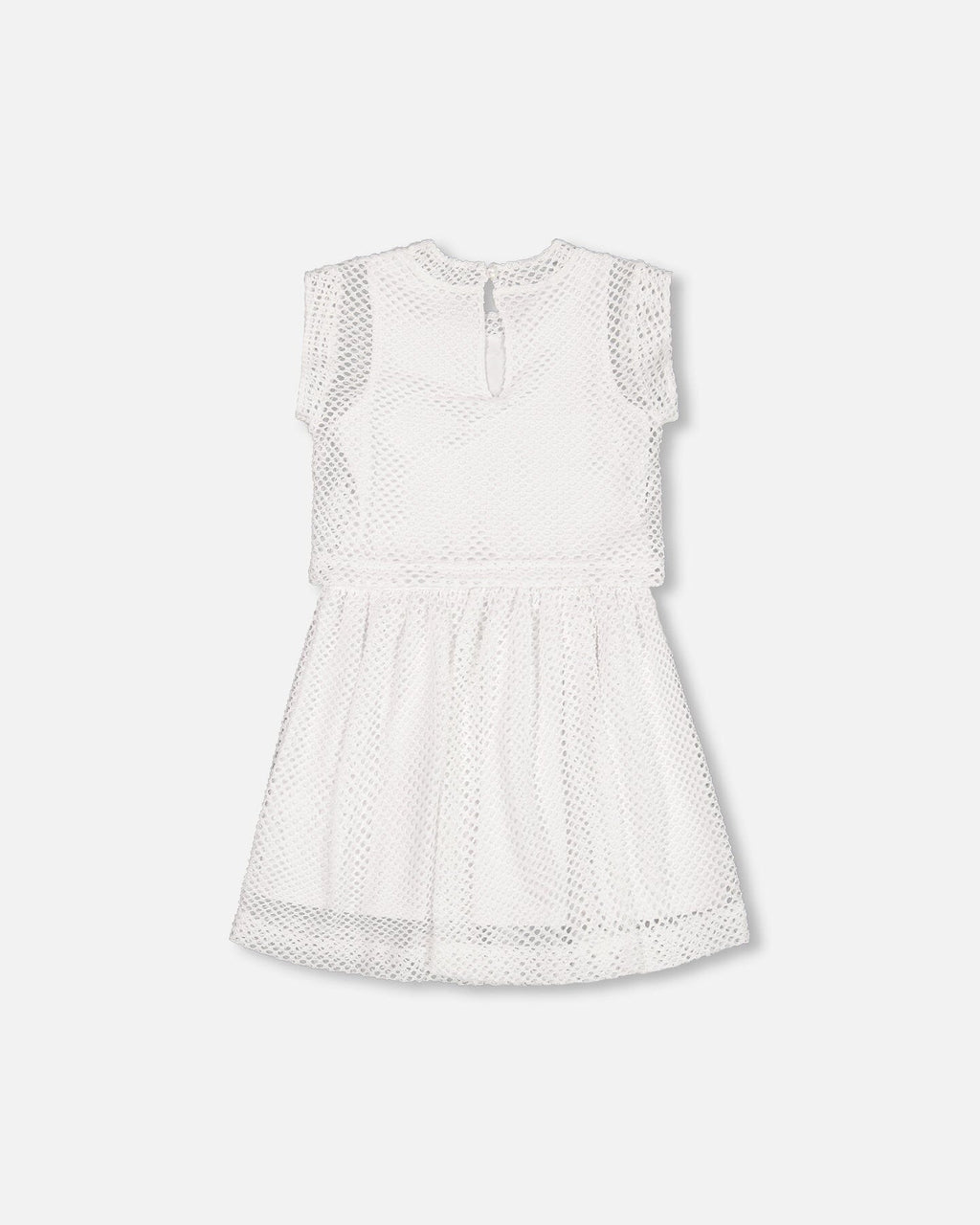 Bi-Material Mesh And Organic Cotton Dress Snow White