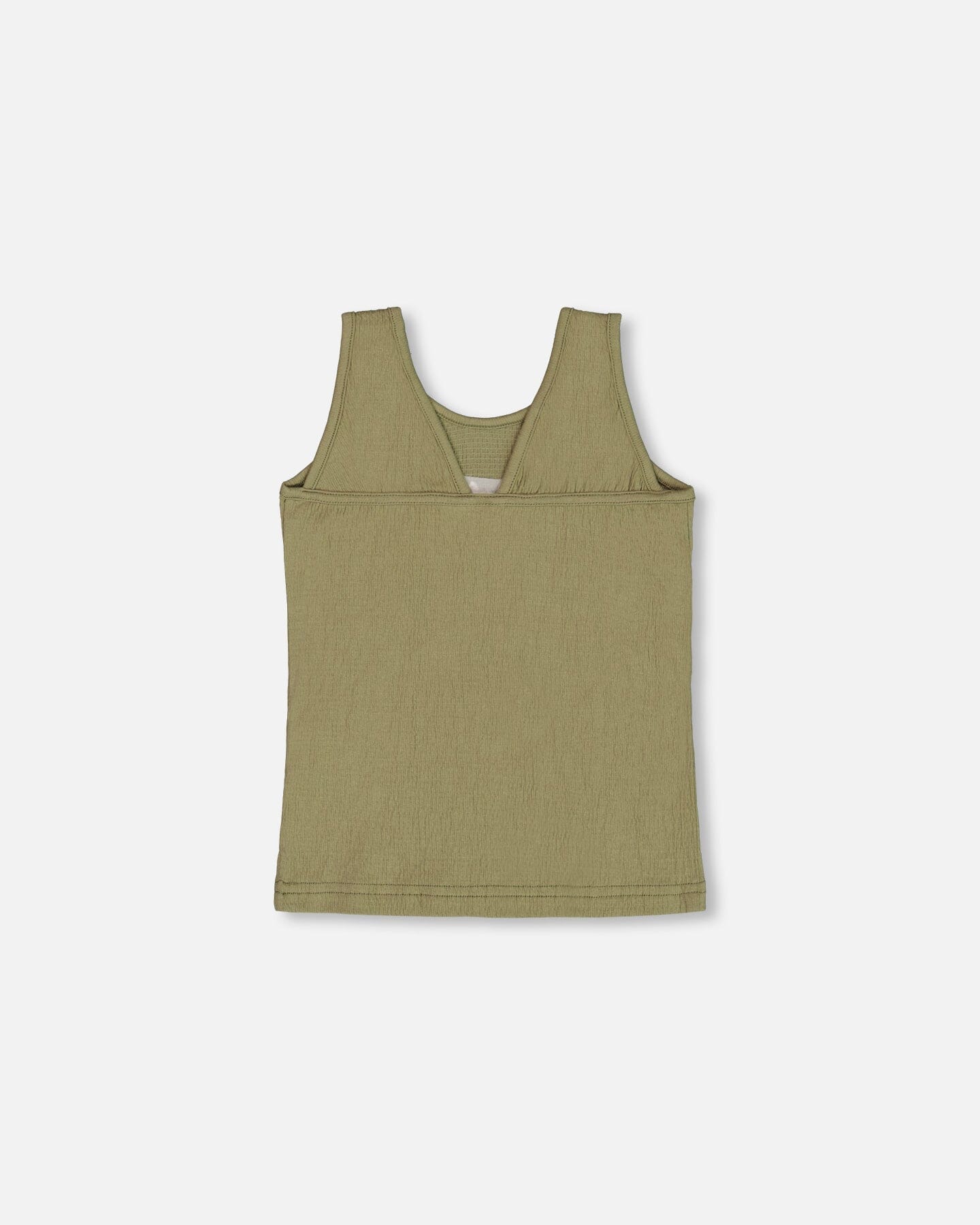 Crinkle Jersey Tank Top Floral Olive Green