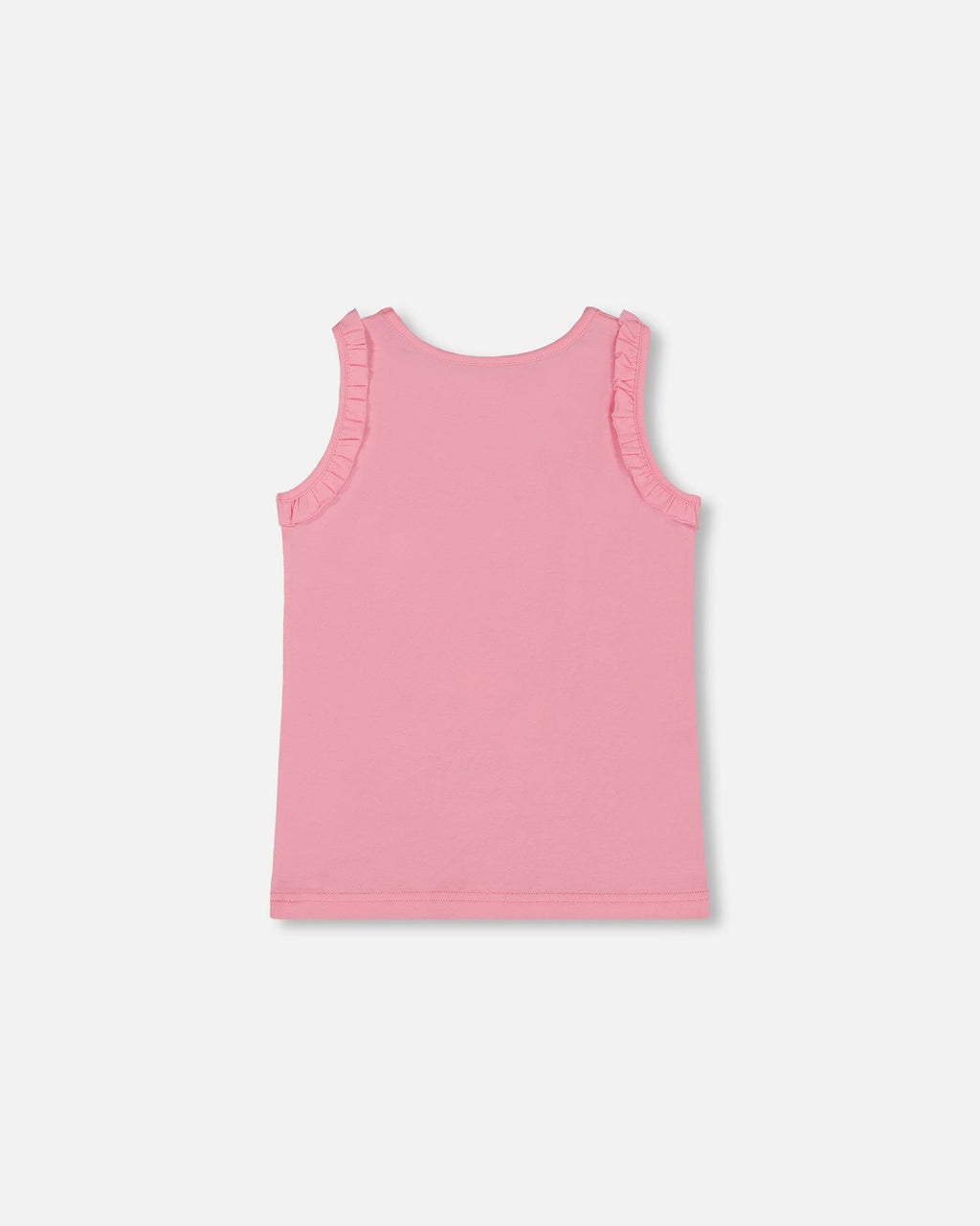 Organic Cotton Tank With Frills Candy Pink