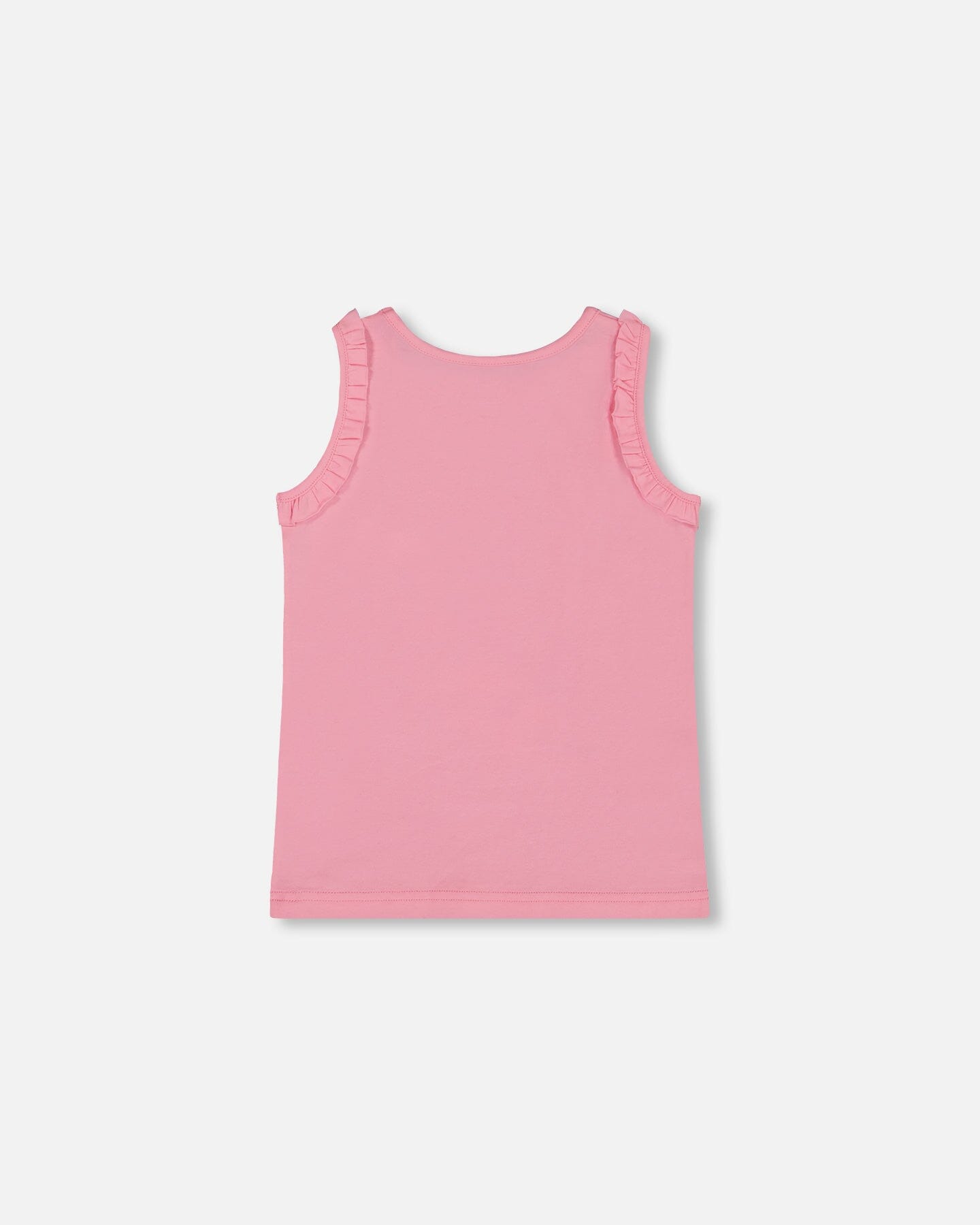 Organic Cotton Tank With Frills Candy Pink
