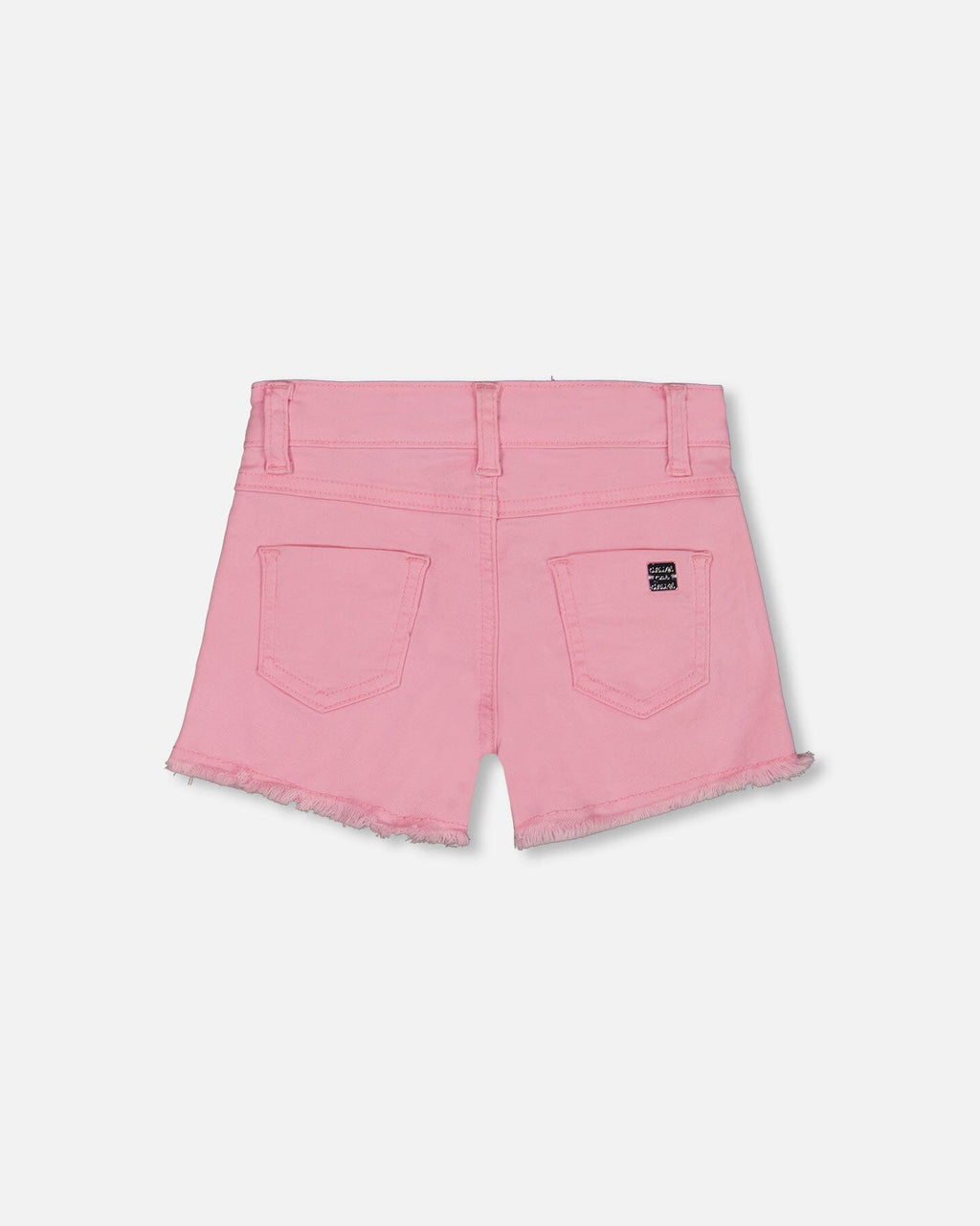 Jean Short With Embroidery Pink And Multicolored Gummies