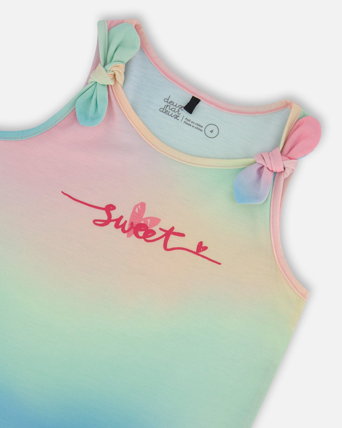 Tank Top With Knots Multicolored Tie Dye