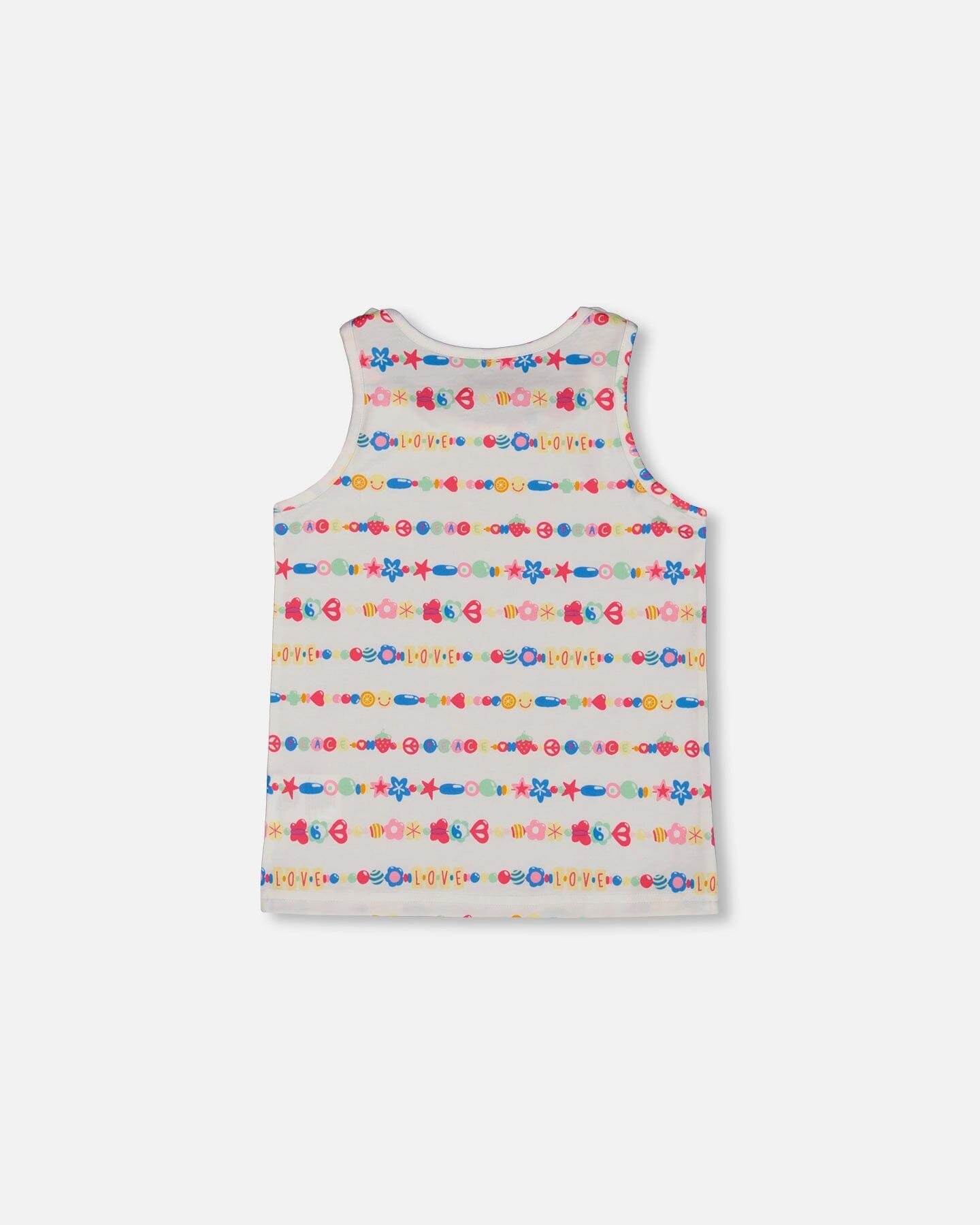 Tank Top With Knots White And Multicolored Candies