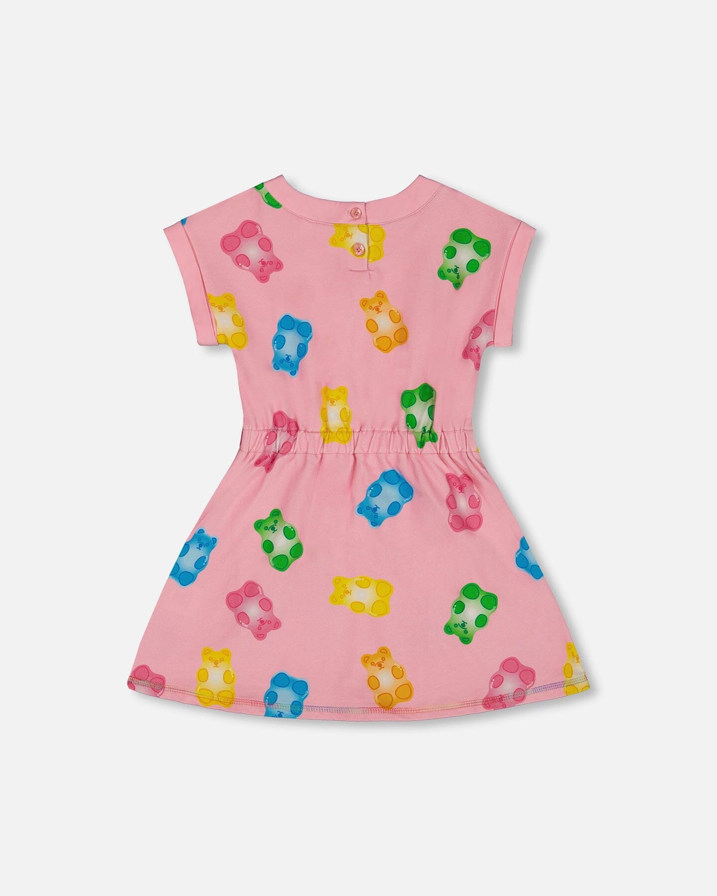 Printed French Terry Dress Pink Multicolored Gummies