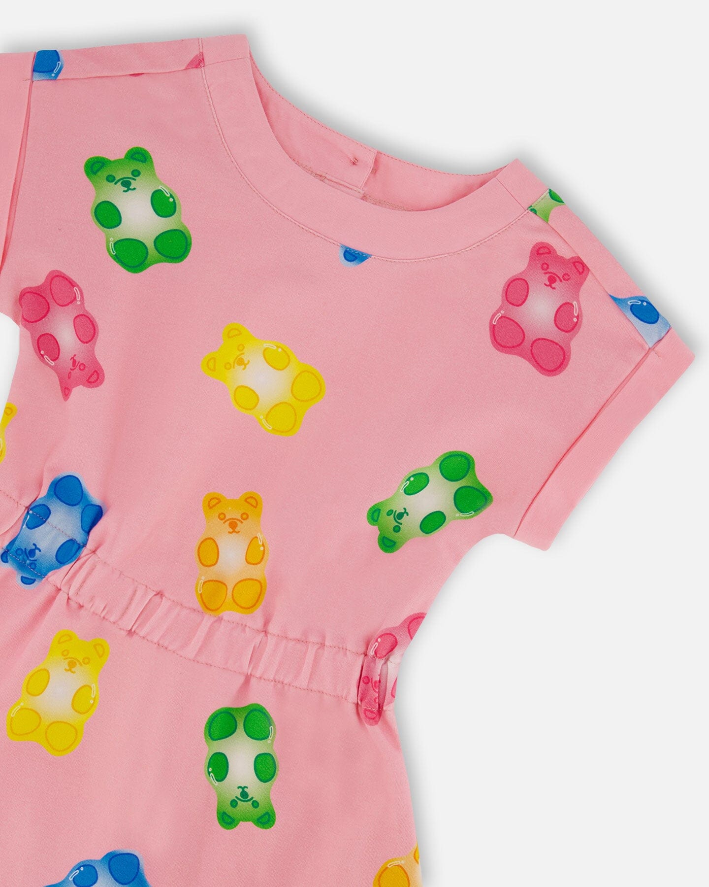 Printed French Terry Dress Pink Multicolored Gummies