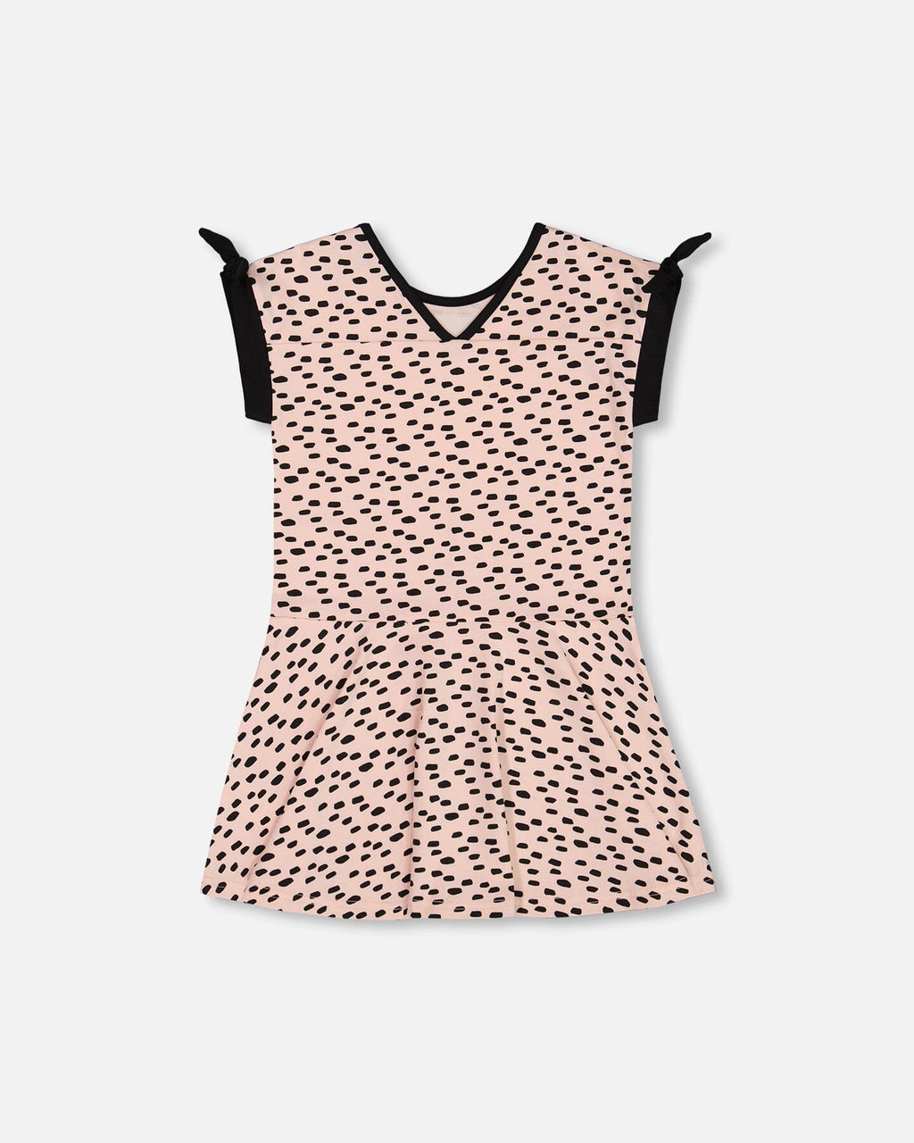 Printed Organic Cotton Dress Black And Pink Butterflies