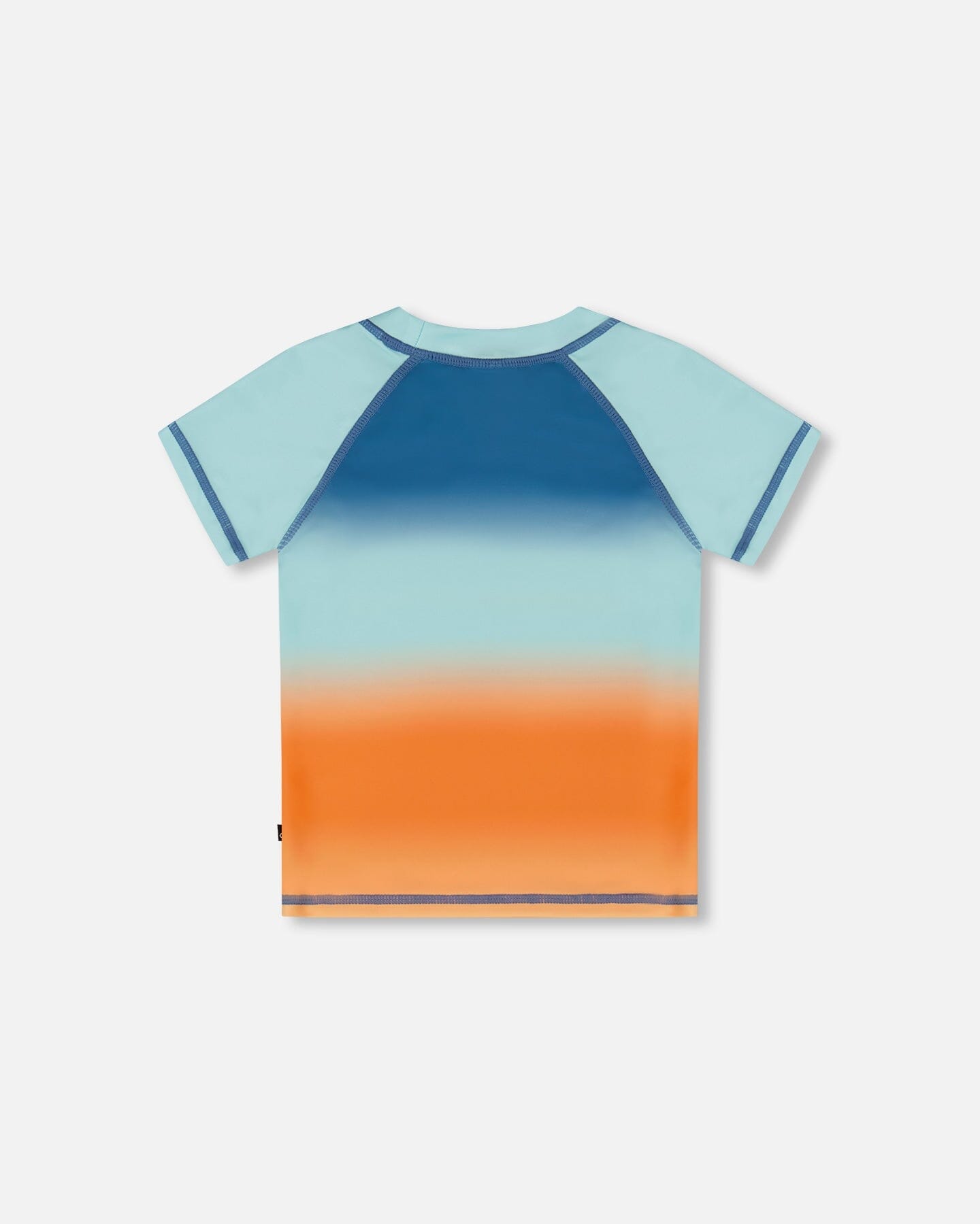 Short Sleeve Rashguard Navy Blue, Turquoise, And Orange