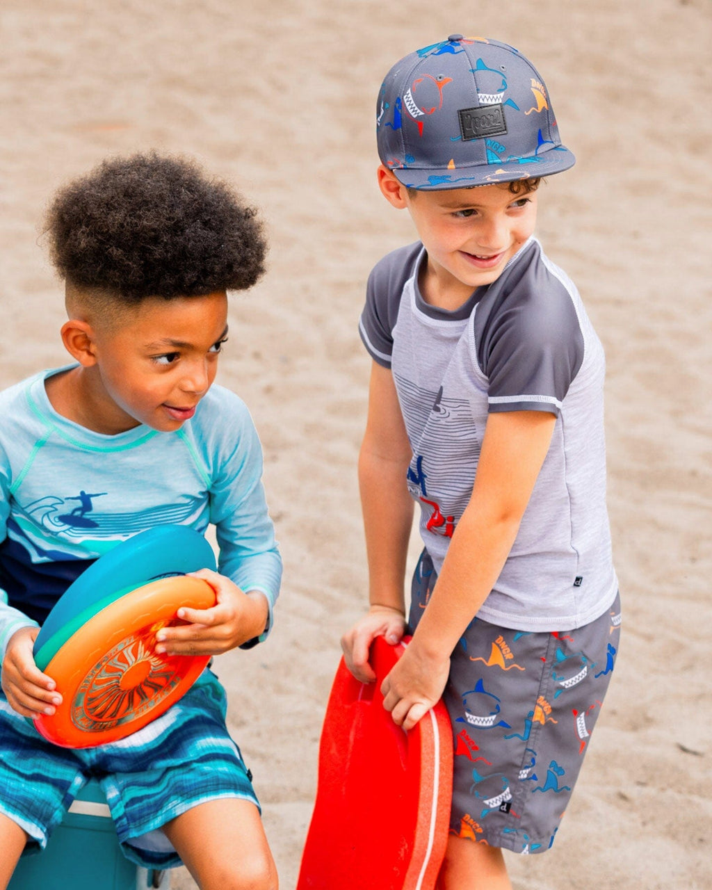 Short Sleeve Rashguard Dark And Light Gray