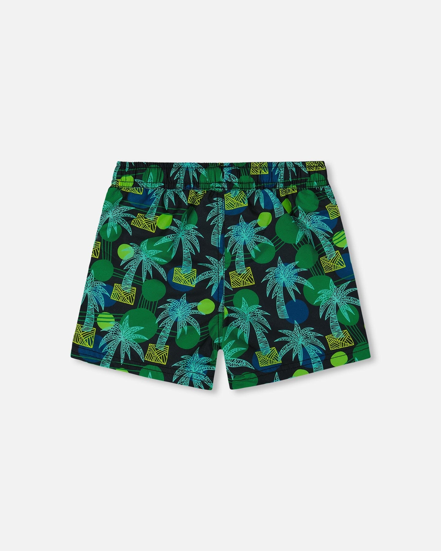 Printed Swim Trunks Green Jungle On Black