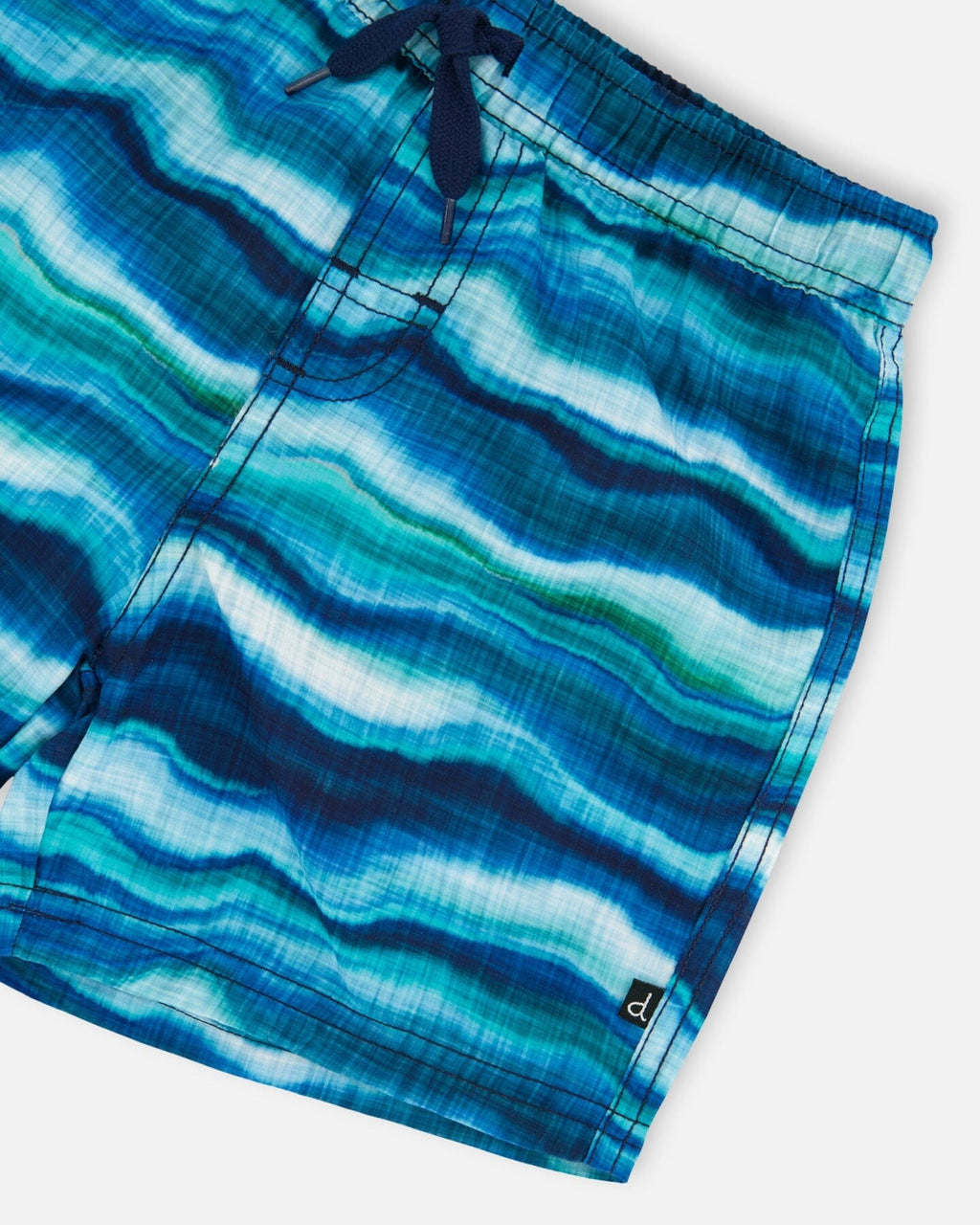 Printed Boardshorts Blue Wave And Black