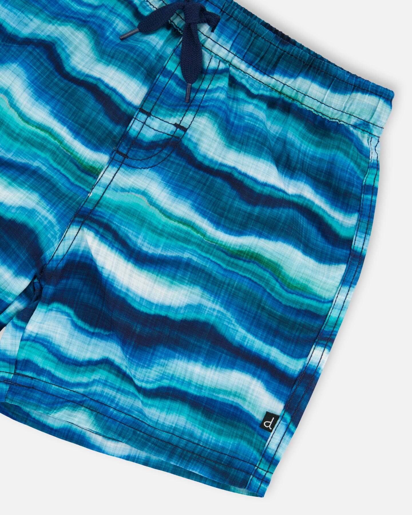 Printed Boardshorts Blue Wave And Black