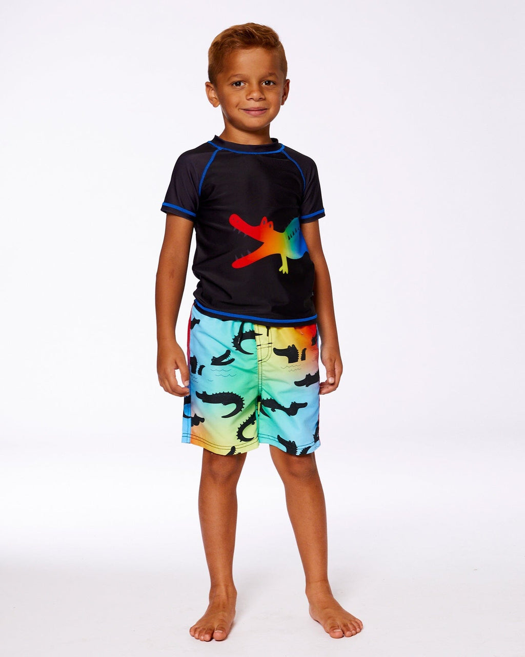 Printed Boardshorts Multicolored Crocodile