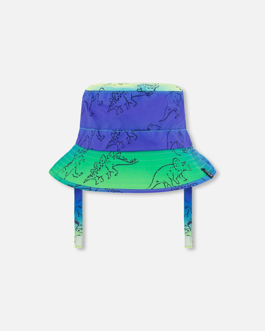 Printed Beach Hat Vibrant Blue And Green Dino