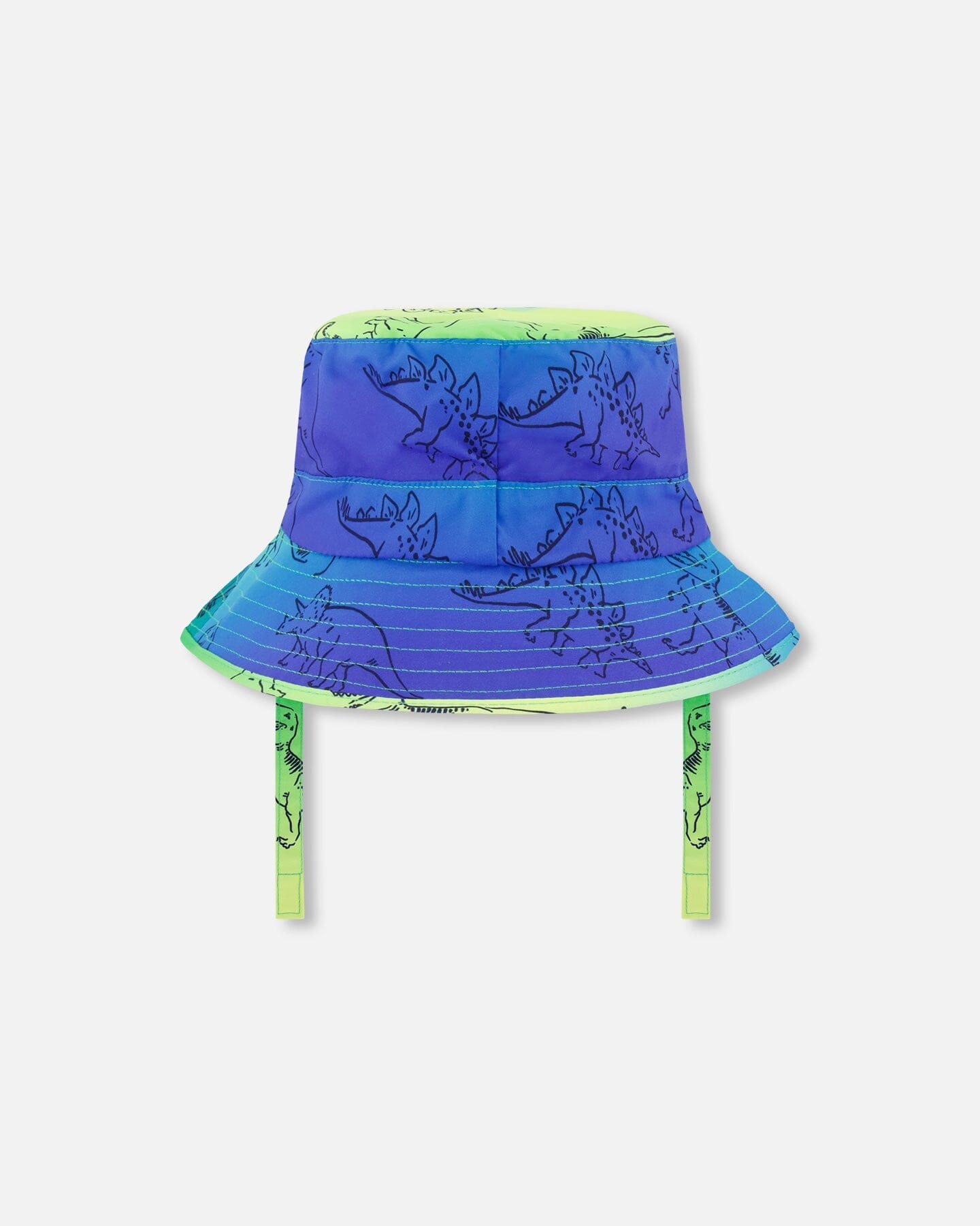 Printed Beach Hat Vibrant Blue And Green Dino