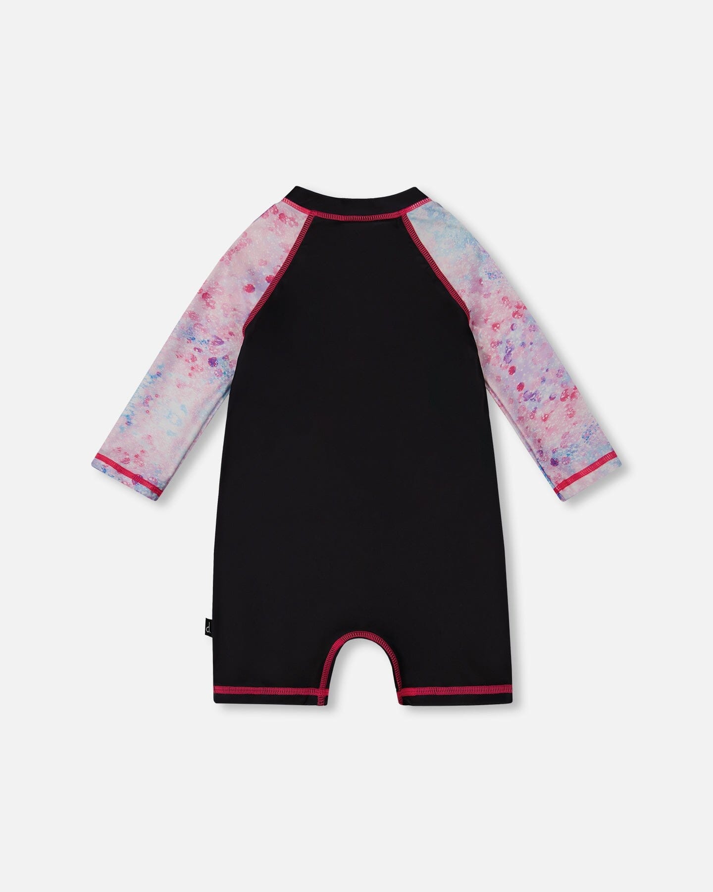 Printed Long Sleeve One-Piece Rashguard Black And Multicolored Butterflies